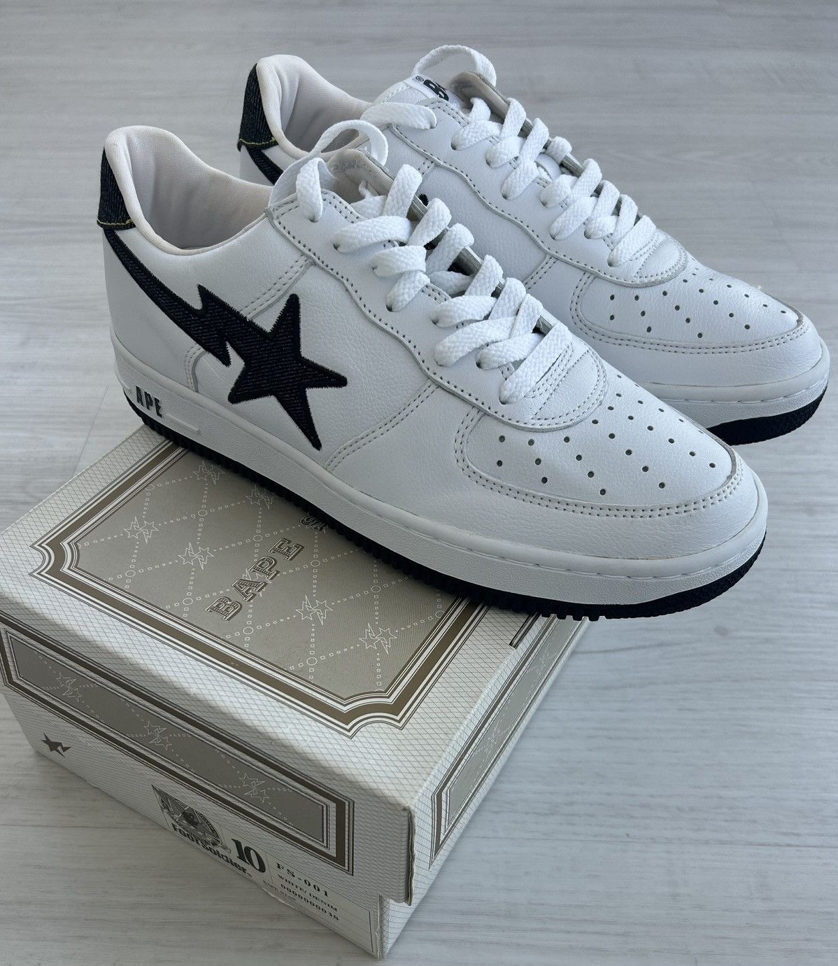 Bape VERY RARE OG 2001 A BATHING APE DENIM BAPESTA Size US 10 / EU 43 - 4 Thumbnail
