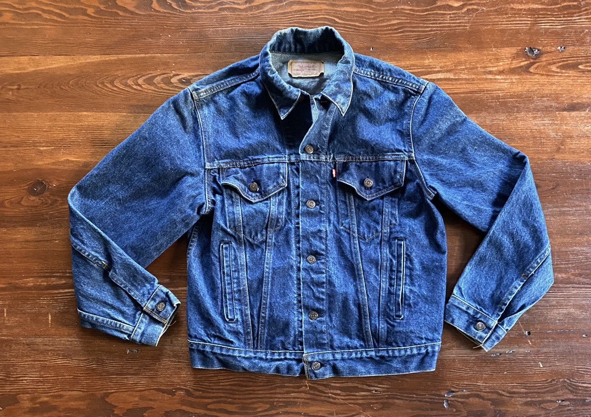 Levi's Vintage 80’s Levi’s Denim Trucker Jean Jacket Short Size US M / EU 48-50 / 2 - 2 Thumbnail
