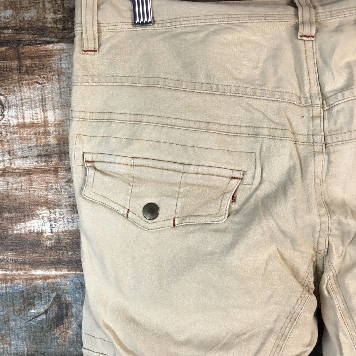 Schlussel DL Schlussel Brown Cargo Multipocket Pants #C215 Size US 31 - 16 Thumbnail