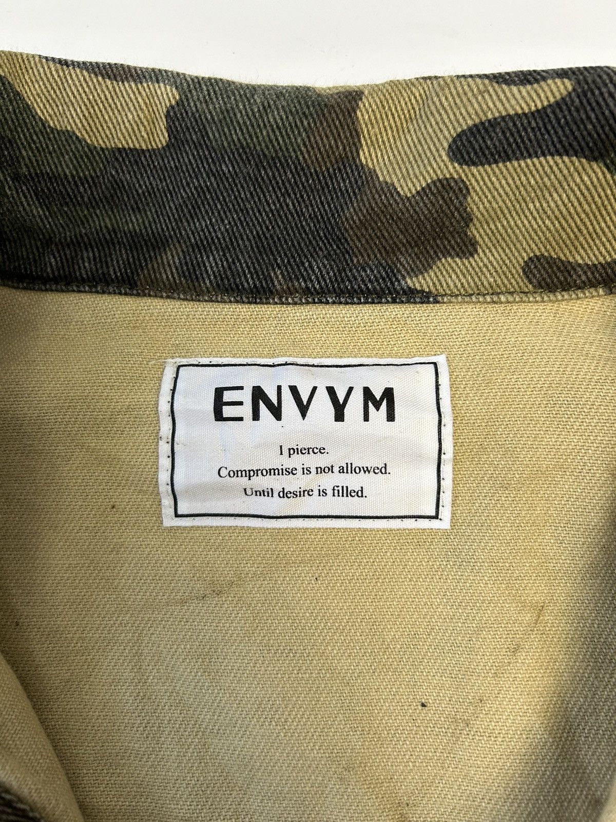 Japanese Brand ENVYM CAMOUFLAGE DENIM JACKET Size US L / EU 52-54 / 3 - 7 Thumbnail
