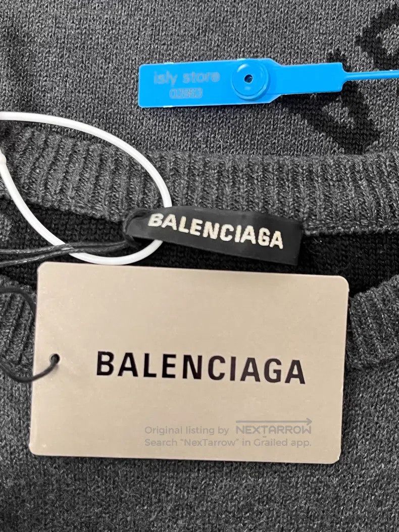 Balenciaga Balenciaga Logo Letter Print Crew Neck Long Sleeve Sweater Size US M / EU 48-50 / 2 - 4 Thumbnail