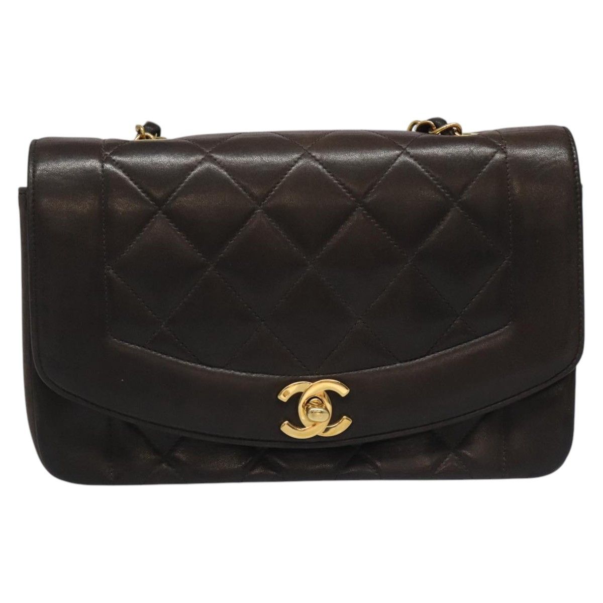Chanel Diana Black Leather Shoulder Bag (Pre-Owned) Size ONE SIZE - 1 Thumbnail