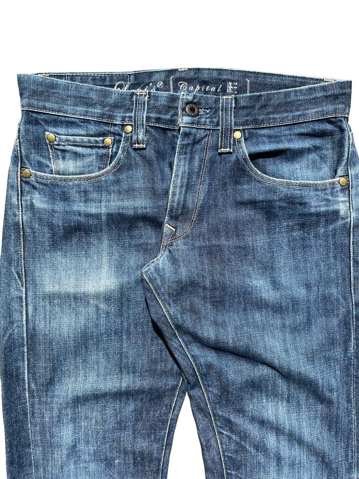 Levi's Vintage Levi’s Capital E Navy Washed Slim Straight Fit Jeans Size US 30 / EU 46 - 3 Thumbnail