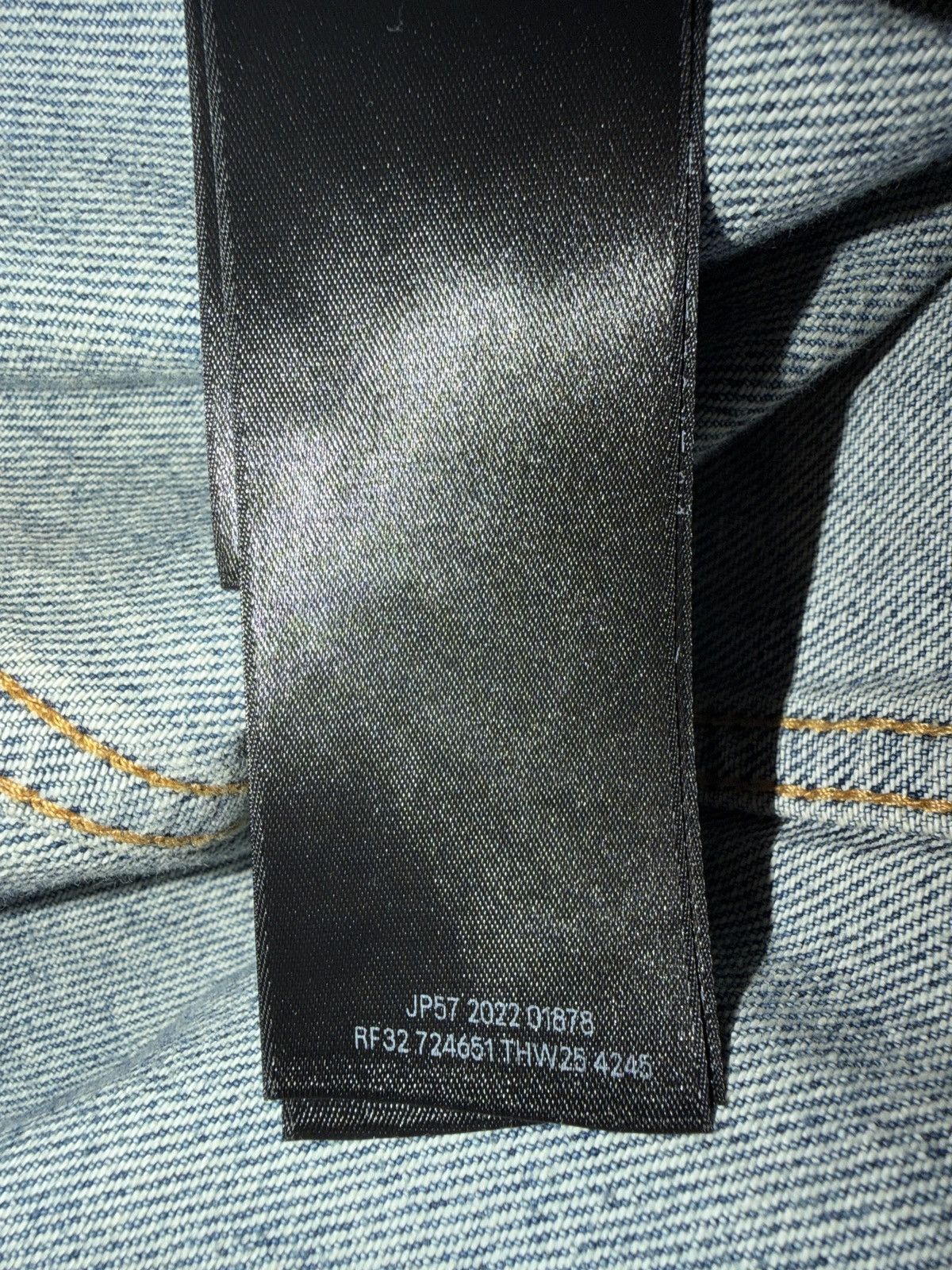 Balenciaga Balenciaga Taped Logo Denim Jacket Size US XL / EU 56 / 4 - 15 Thumbnail