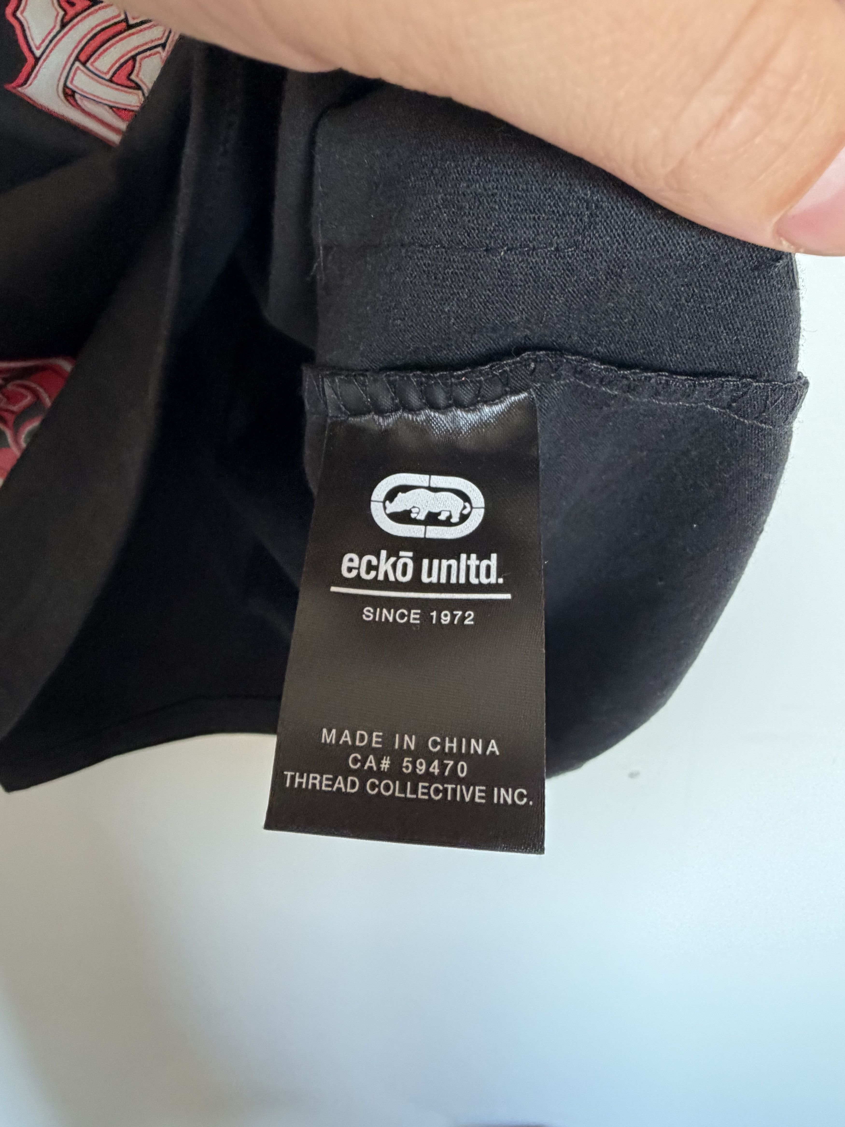Marc Ecko Ecko Football Club Tee Black Red Y2K Streetwear Medium BNWT Size US L / EU 52-54 / 3 - 6 Thumbnail