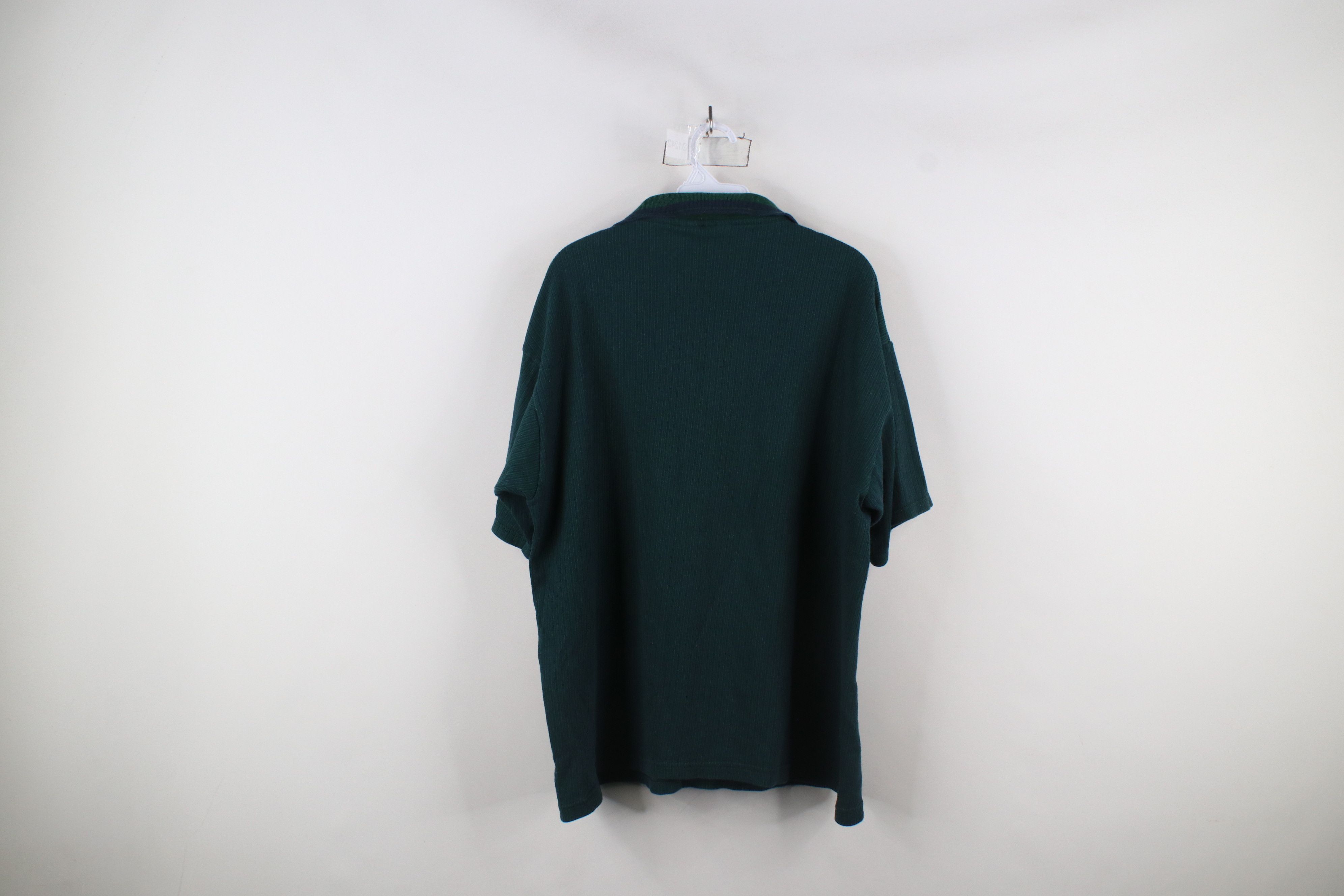 Vintage Vintage 90s Streetwear Striped Ribbed Knit Polo Shirt USA Size US XL / EU 56 / 4 - 7 Thumbnail