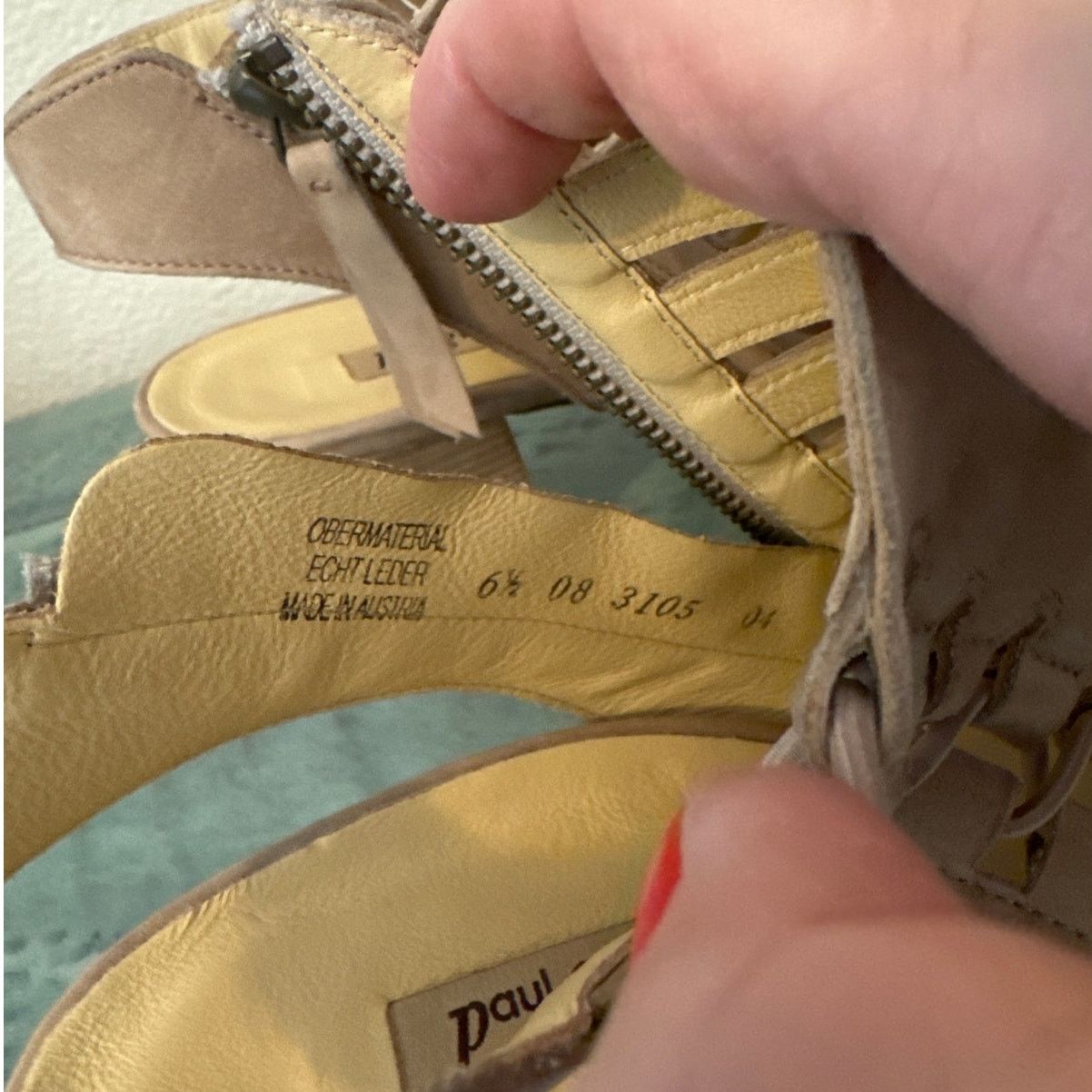 Other Paul Green Size 9 Sabrina Sandal Sisal Nubuk 3 1/2" Heels Size US 9 / IT 39 - 10 Thumbnail