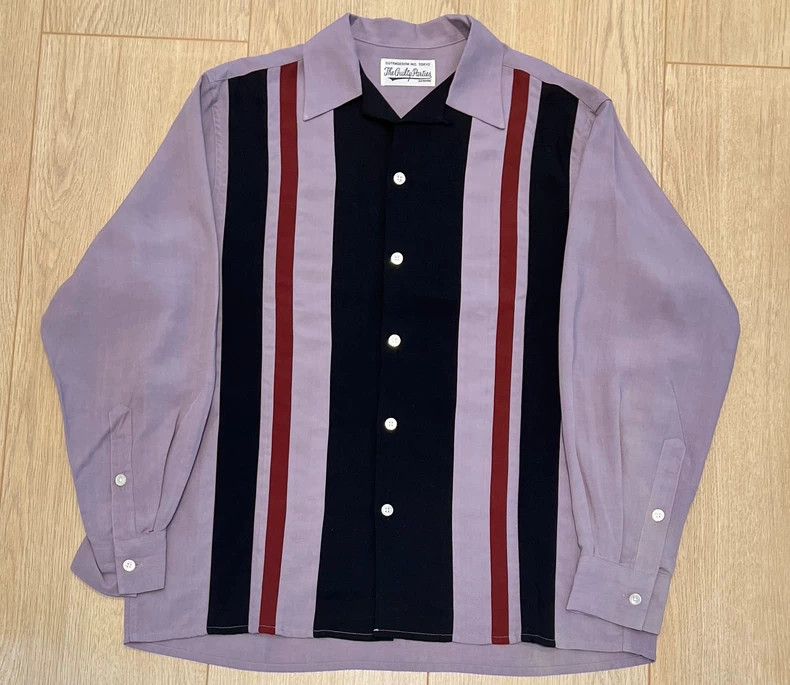 Wacko Maria wacko maria Striped color-blocked long-sleeved shirt Size US S / EU 44-46 / 1 - 1 Thumbnail