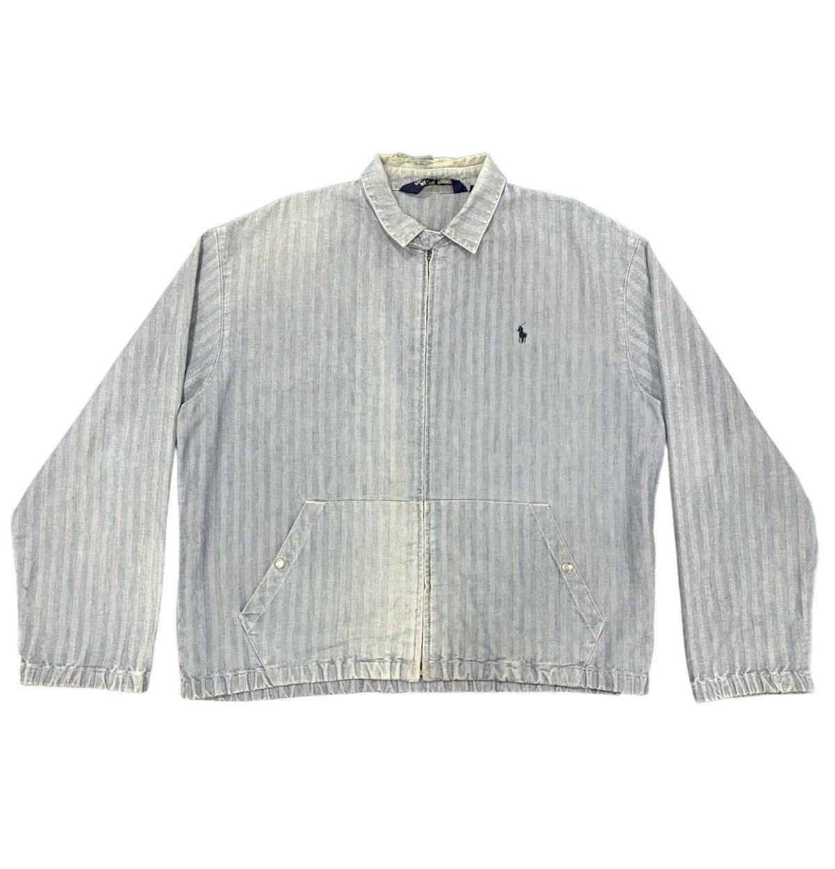 Polo Ralph Lauren Vintage Polo Ralph Lauren Distressed Zipper Jacket Size US L / EU 52-54 / 3 - 1 Thumbnail