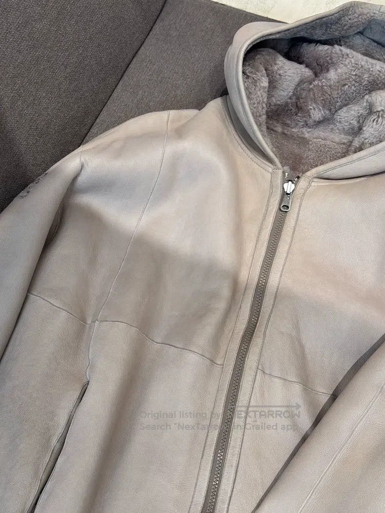 Brunello Cucinelli Brunello Cucinelli Pigment Dyed Leather and Fur Hooded Jac Size S / US 4 / IT 40 - 2 Thumbnail
