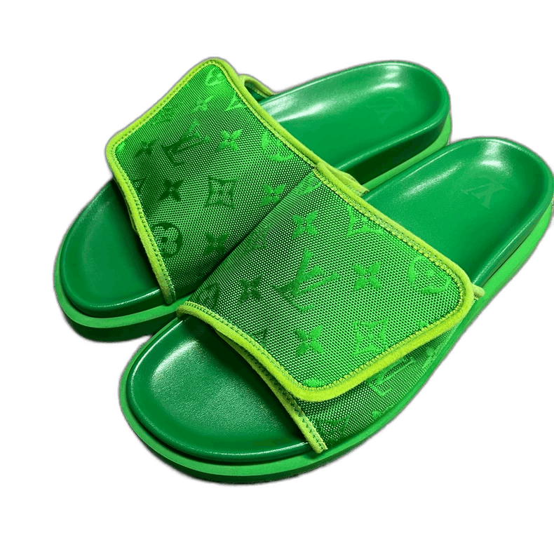 Louis Vuitton Louis Vuitton Green Comfortable Slide Sandals Size US 8 / EU 41 - 1 Thumbnail