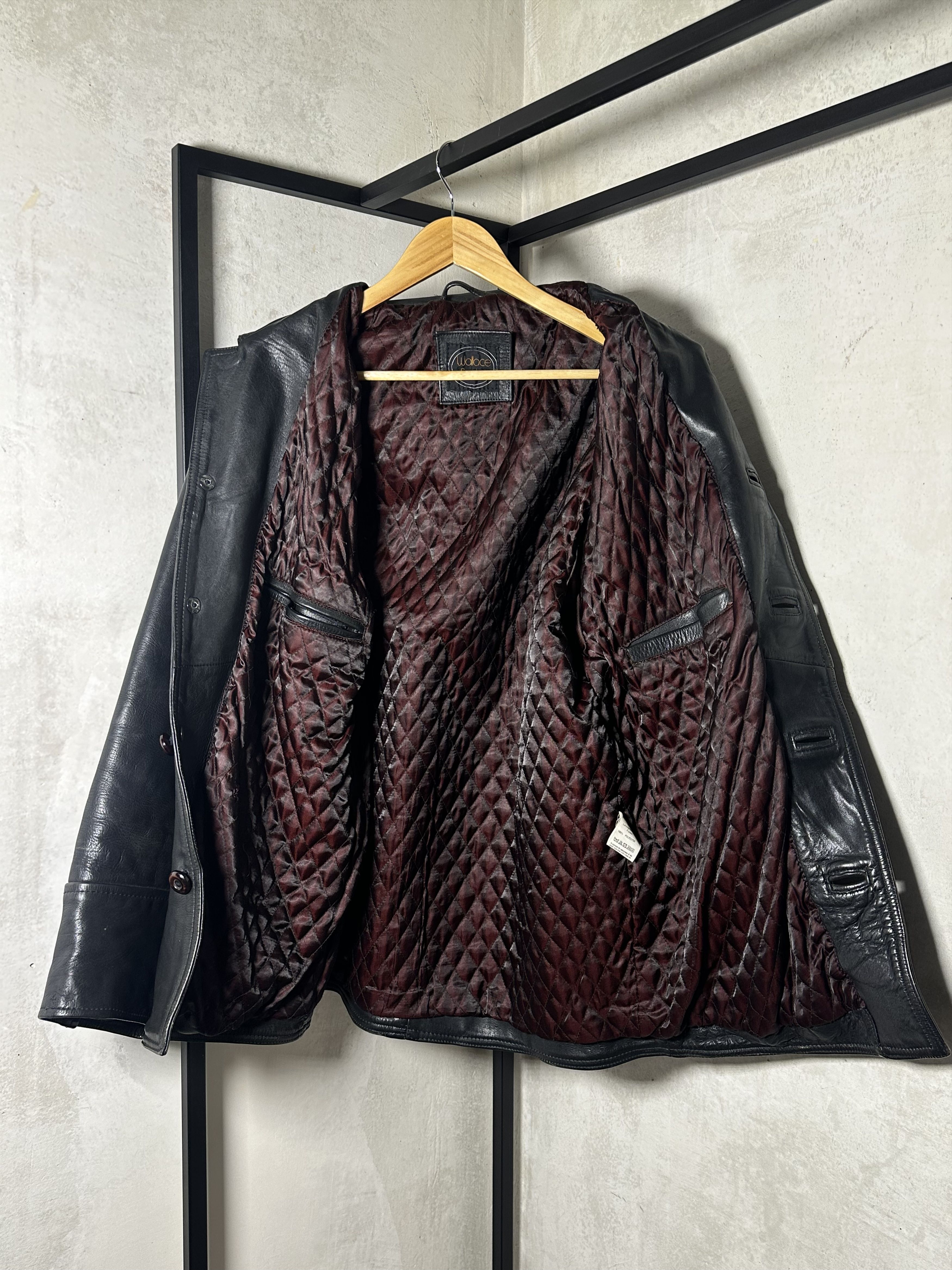 Wallace & Barnes Wallace Sacks Thick Leather Button Up Jacket Size US L / EU 52-54 / 3 - 8 Thumbnail