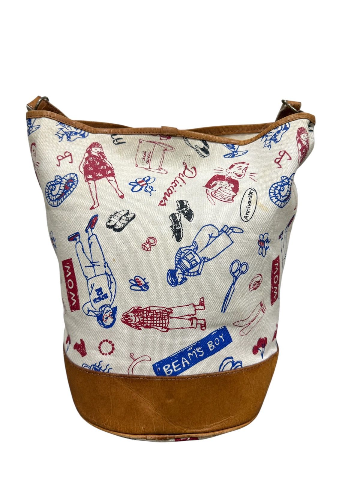 Head Porter BEAMS BOY X PORTER BLUE LABEL BUCKET BAG LEATHER BOTTOM Size ONE SIZE - 2 Thumbnail