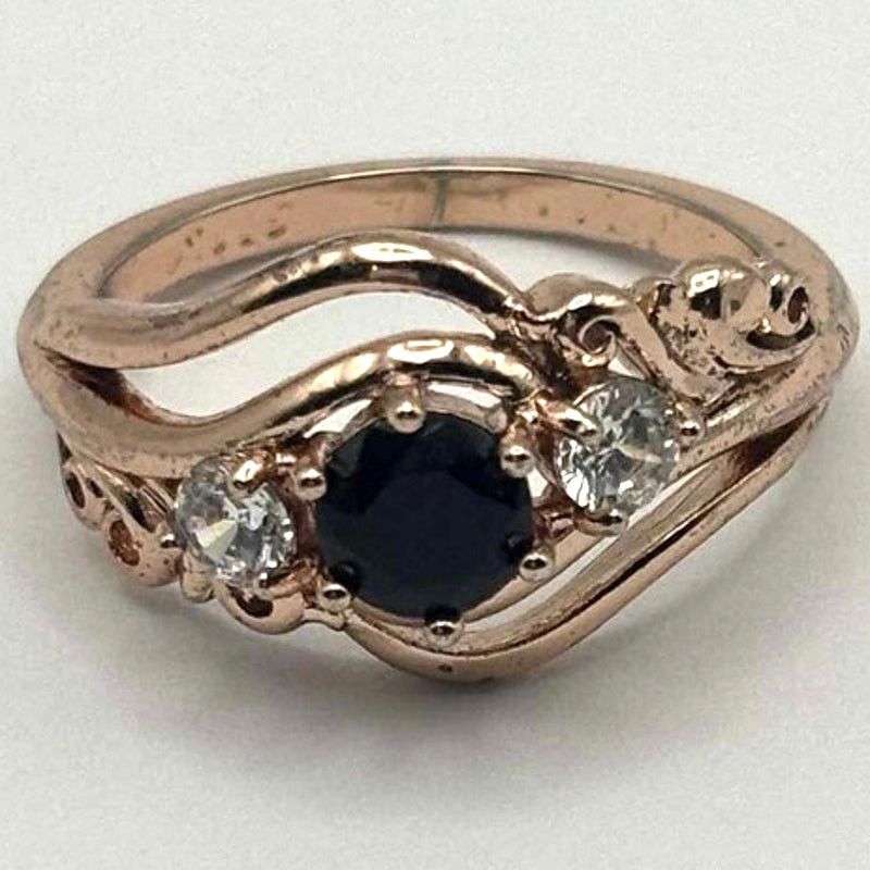Other Rose Gold Crystal Ring Size ONE SIZE - 1 Thumbnail