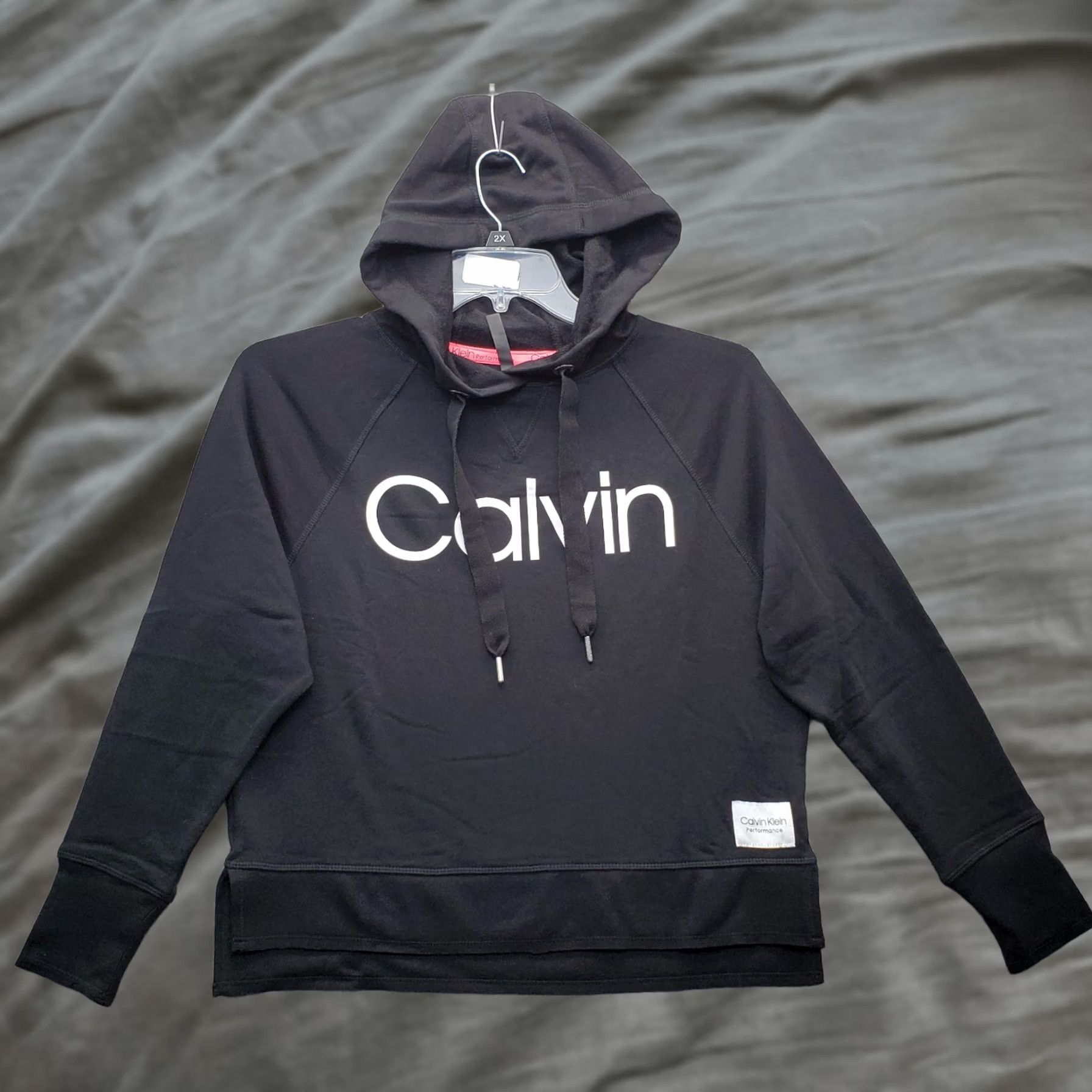 Calvin Klein Calvin Klein Performance Hoodie Womens XS Black Long Sleeve High Low Slit Logo Hoodie Size XS / US 0-2 / IT 36-38 - 1 Thumbnail