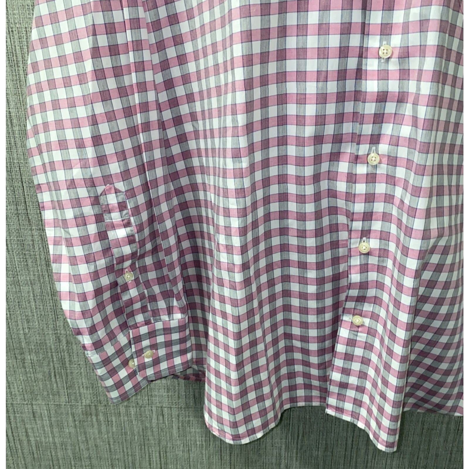 Peter Millar Peter Millar Mens Multi Color Checkered Long Sleeve Button Front Shirt XL Size US XL / EU 56 / 4 - 4 Thumbnail