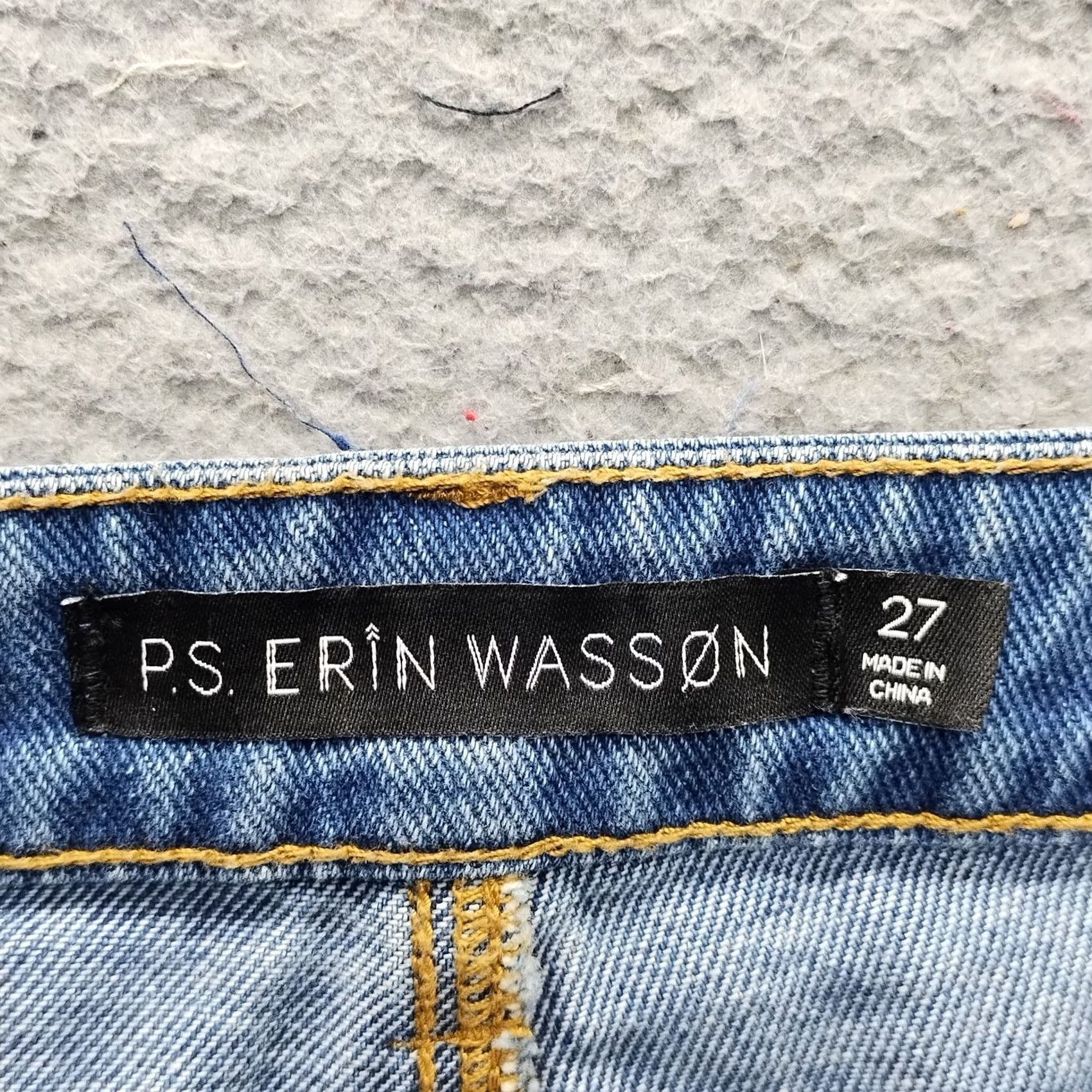 Denime P.S. Erin Wasson Womens Navy Denim Shorts 27 Distressed Frayed Hem 5-Pocket Pocket Belt Loop Cotton Casual Size 27" / US 4 / IT 40 - 3 Thumbnail