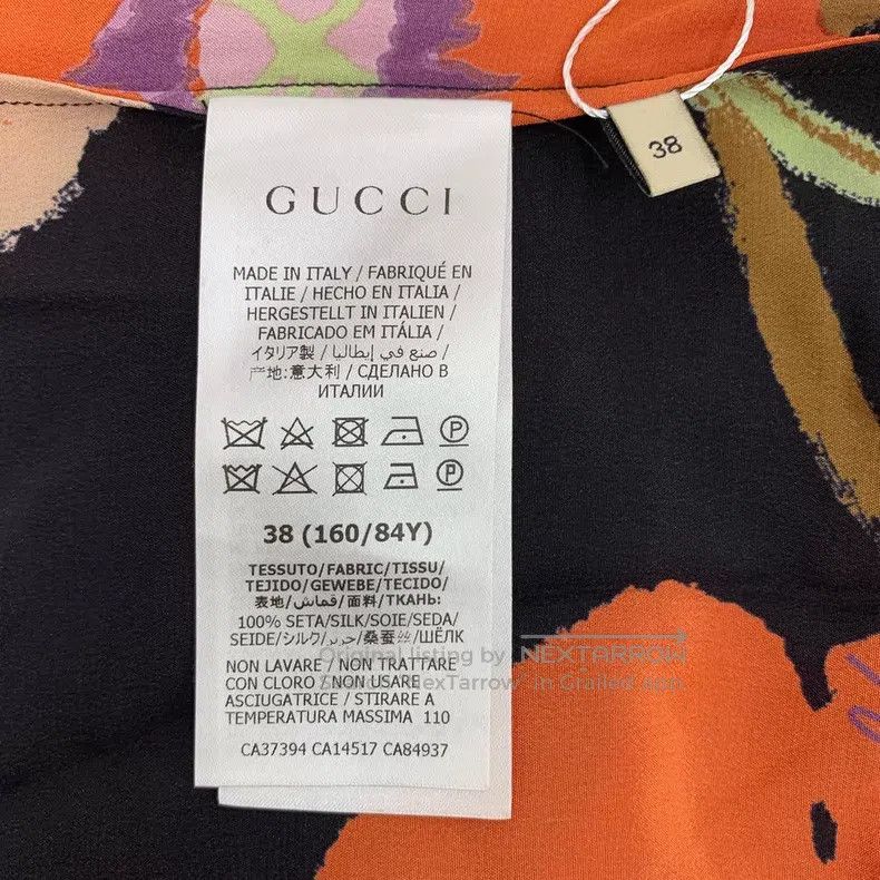 Gucci Gucci Black floral printed mulberry silk lapel single-brea Size XS / US 0-2 / IT 36-38 - 6 Thumbnail