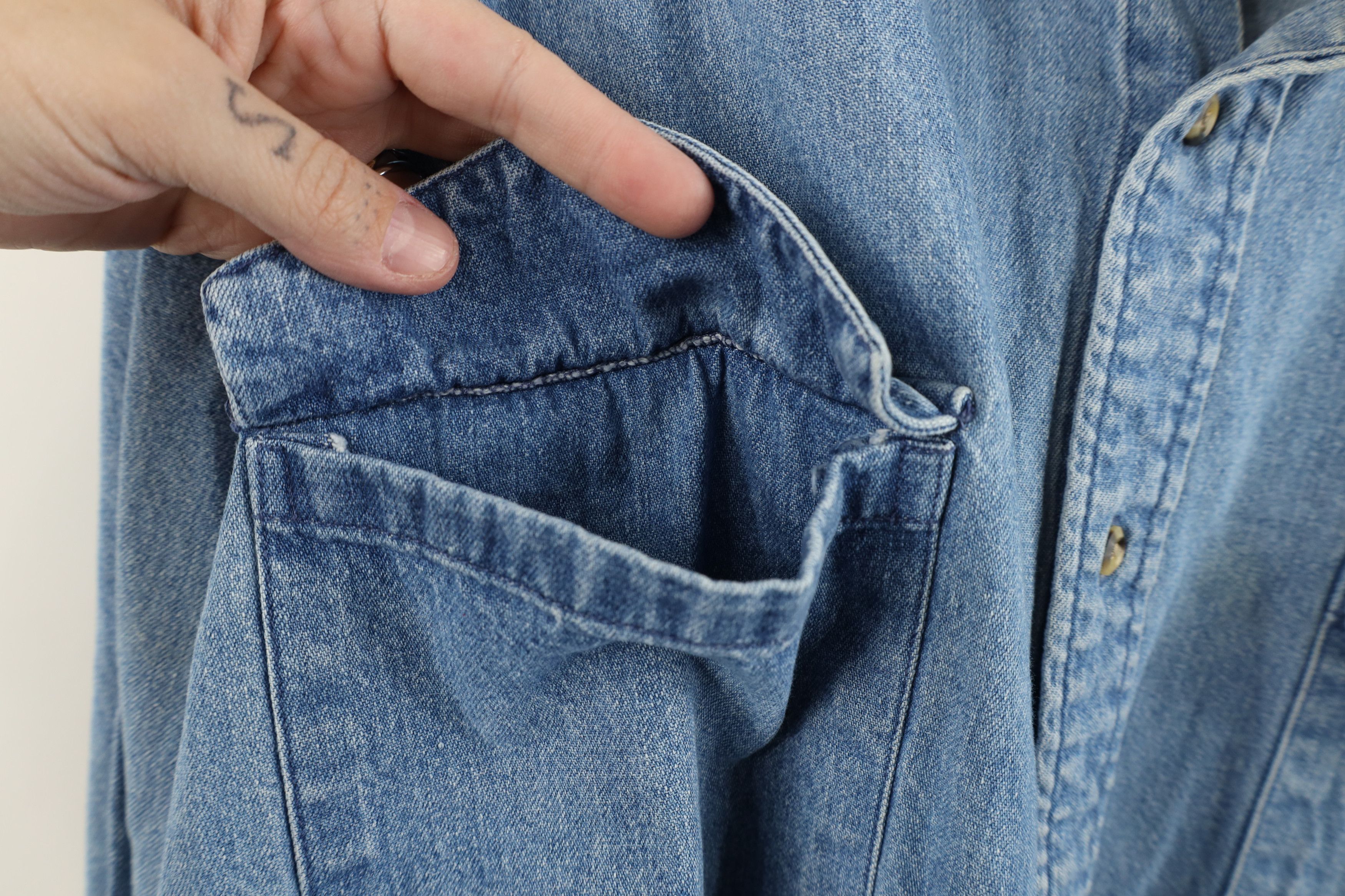 Tommy Hilfiger × Vintage Vintage 90s Tommy Hilfiger Board Denim Jean Button Shirt Size US XL / EU 56 / 4 - 6 Thumbnail