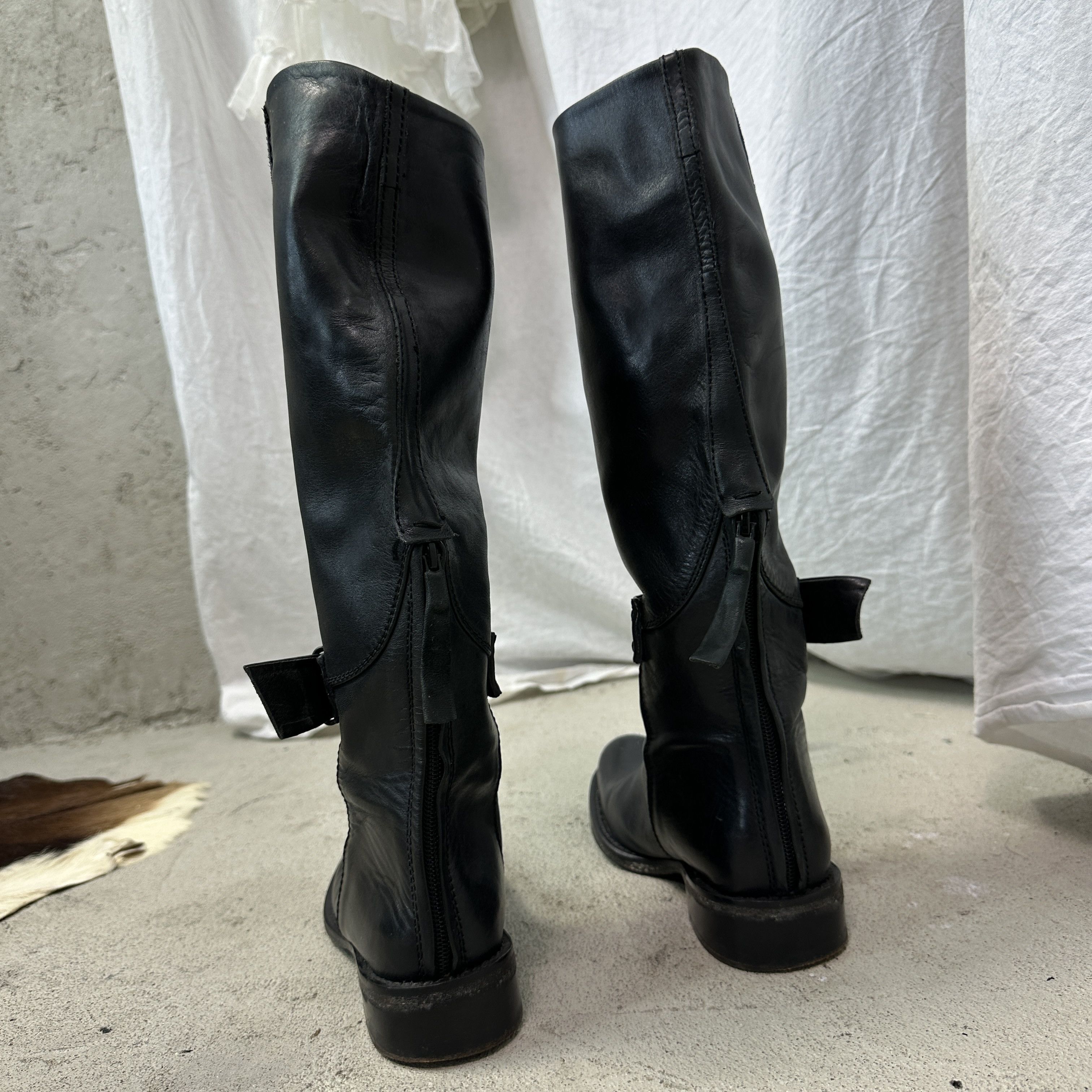 Vintage Vintage Leather Buckled Biker Moto Grunge Boots Y2K Size US 4 / IT 34 - 5 Thumbnail