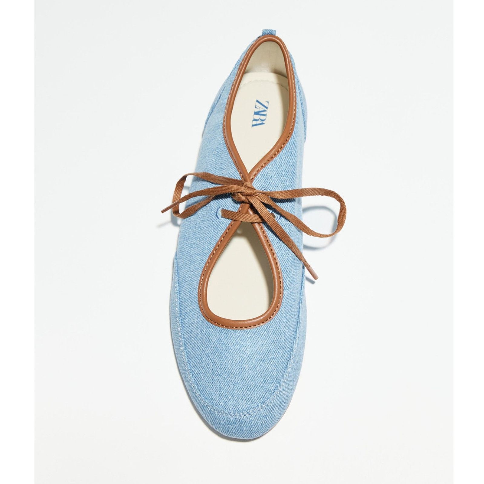 Zara ZARA Contrasting Ballet Flats NWT Size US 9 / IT 39 - 13 Thumbnail
