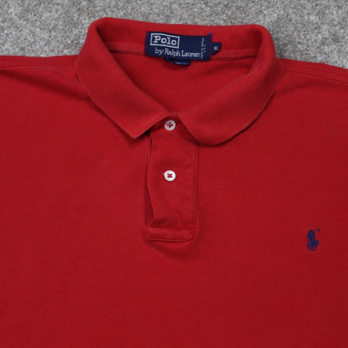Polo Ralph Lauren Polo Ralph Lauren Polo Shirt Mens XL Red 100% Cotton Short Sleeve Pullover Size US XL / EU 56 / 4 - 4 Thumbnail