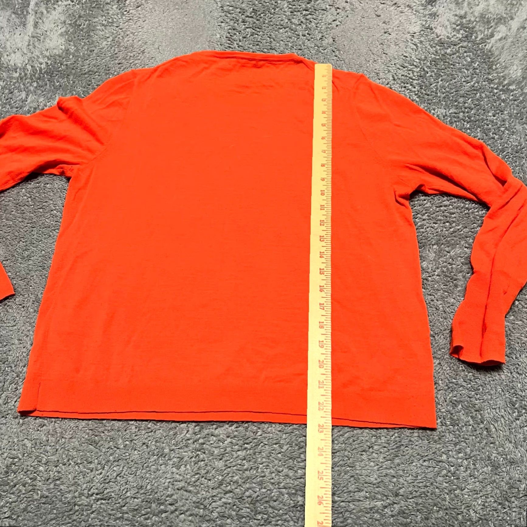 J.Crew J.Crew Halle Sweater Women XL Orange 100% Merino Wool Crew Neck Pullover Size XL / US 12-14 / IT 48-50 - 4 Thumbnail