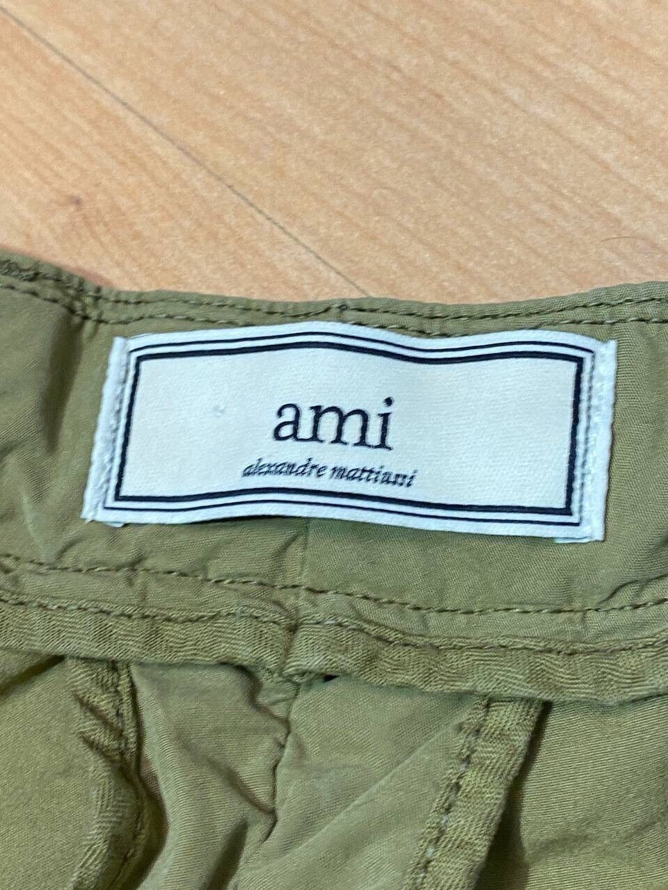 AMI Ami SS16 Pleated Lightweight Trousers In Khaki Size US 32 / EU 48 - 8 Thumbnail
