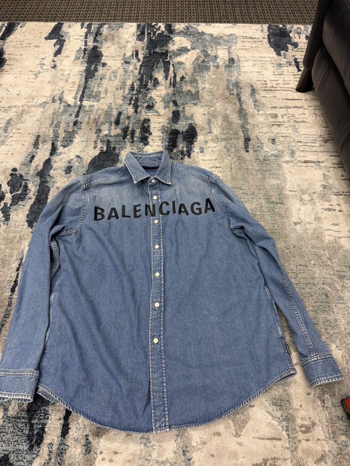 Balenciaga denim button up shirt/jacket
