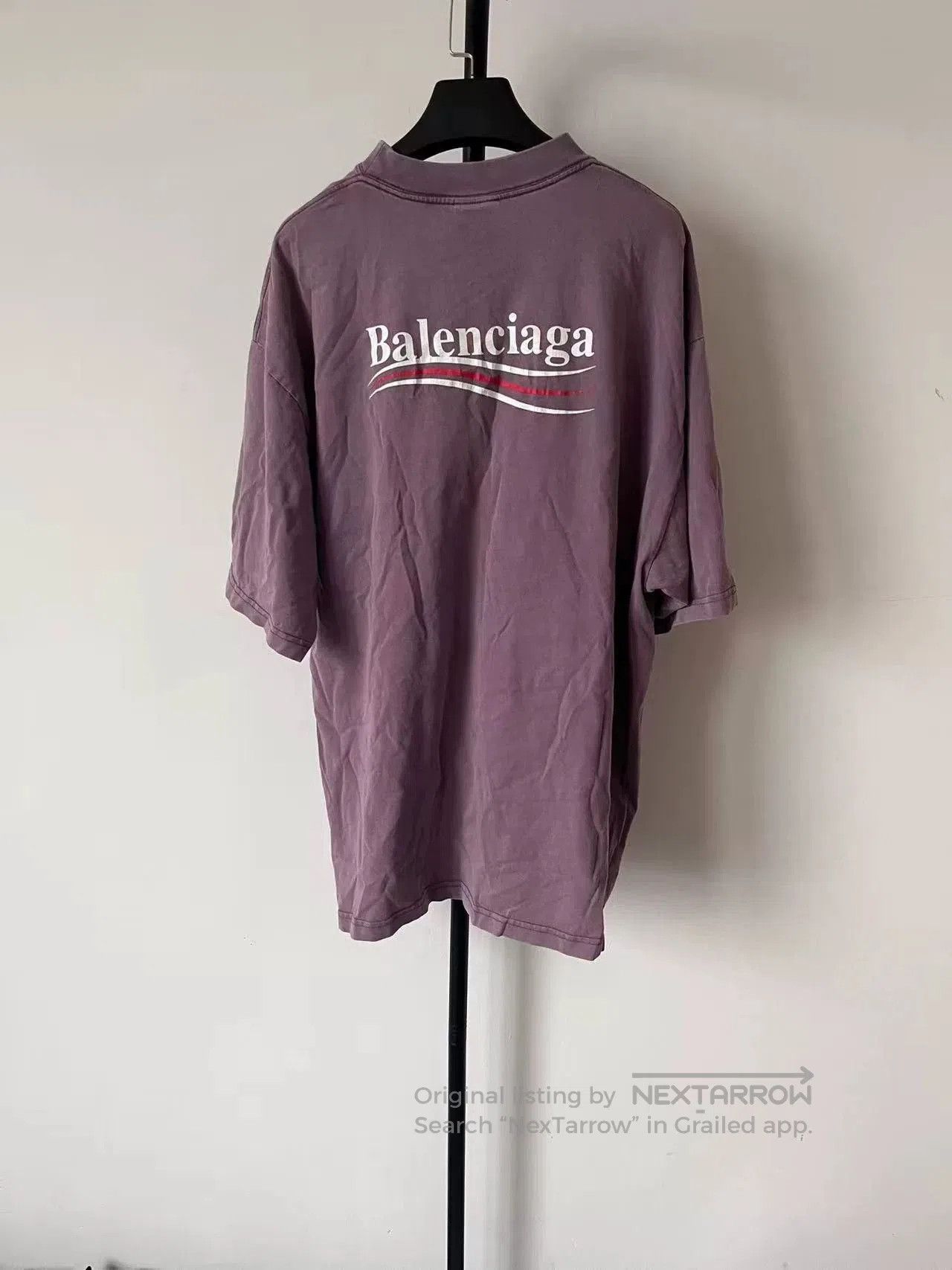Balenciaga Balenciaga Men's Solid Letter Crewneck T-Shirt. Size US XL / EU 56 / 4 - 2 Thumbnail