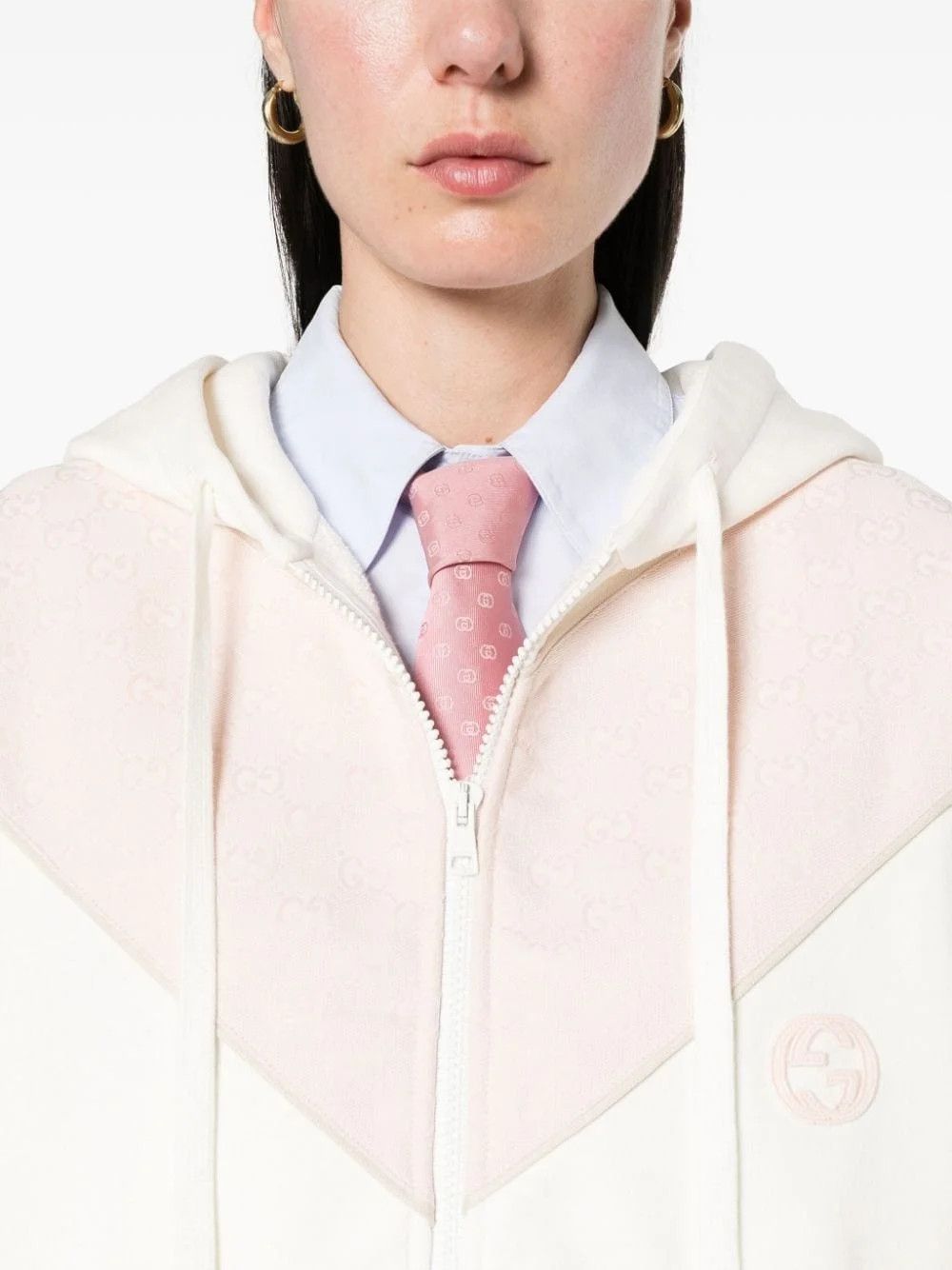 Gucci o1la5ras0526 Cotton Jersey Zip Hoodie With Patch Size M / US 6-8 / IT 42-44 - 5 Thumbnail