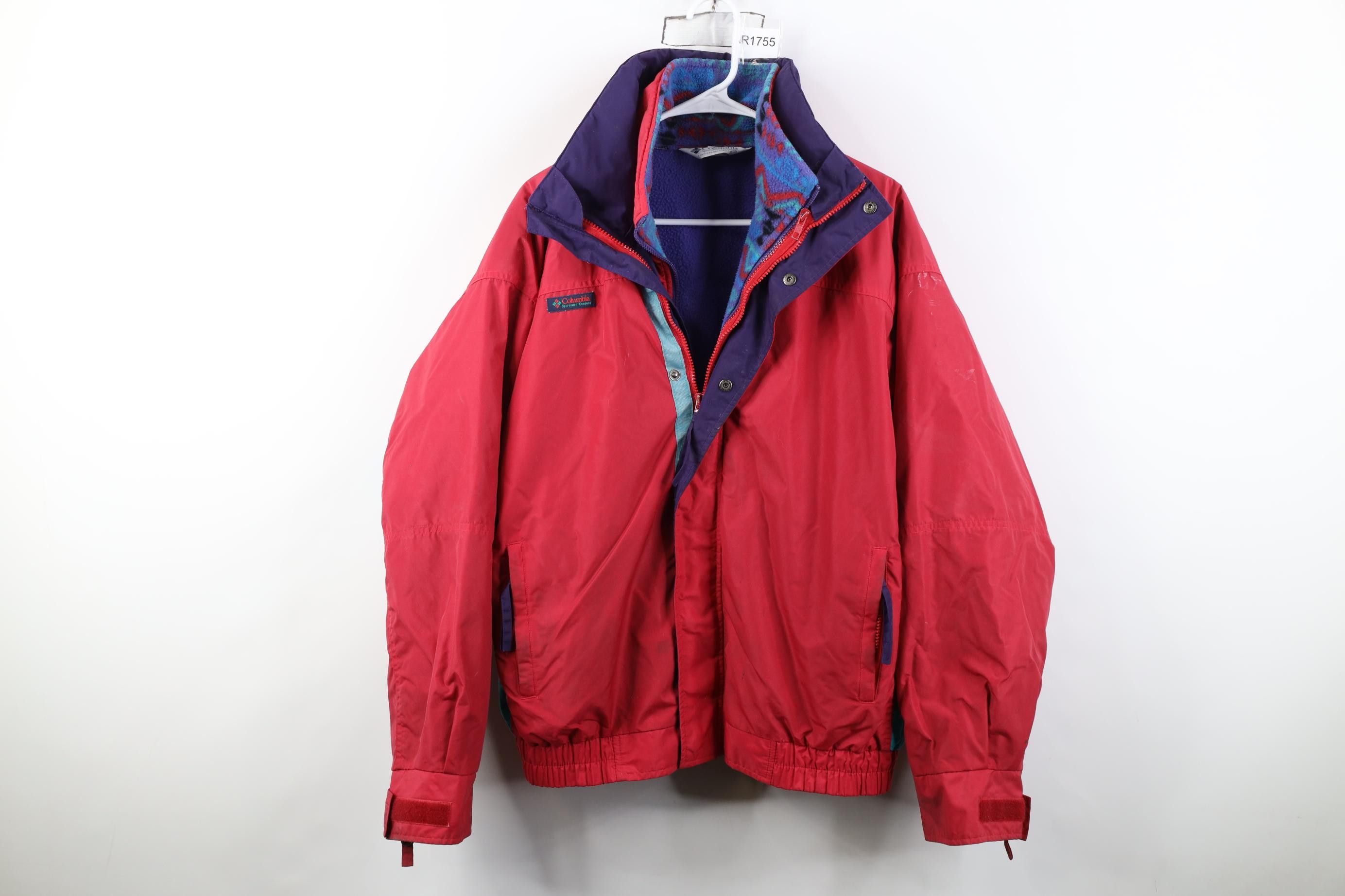 Columbia Vintage 90s Columbia Bugaboo Aztec 2 In 1 Bomber Jacket USA Size US M / EU 48-50 / 2 - 1 Thumbnail