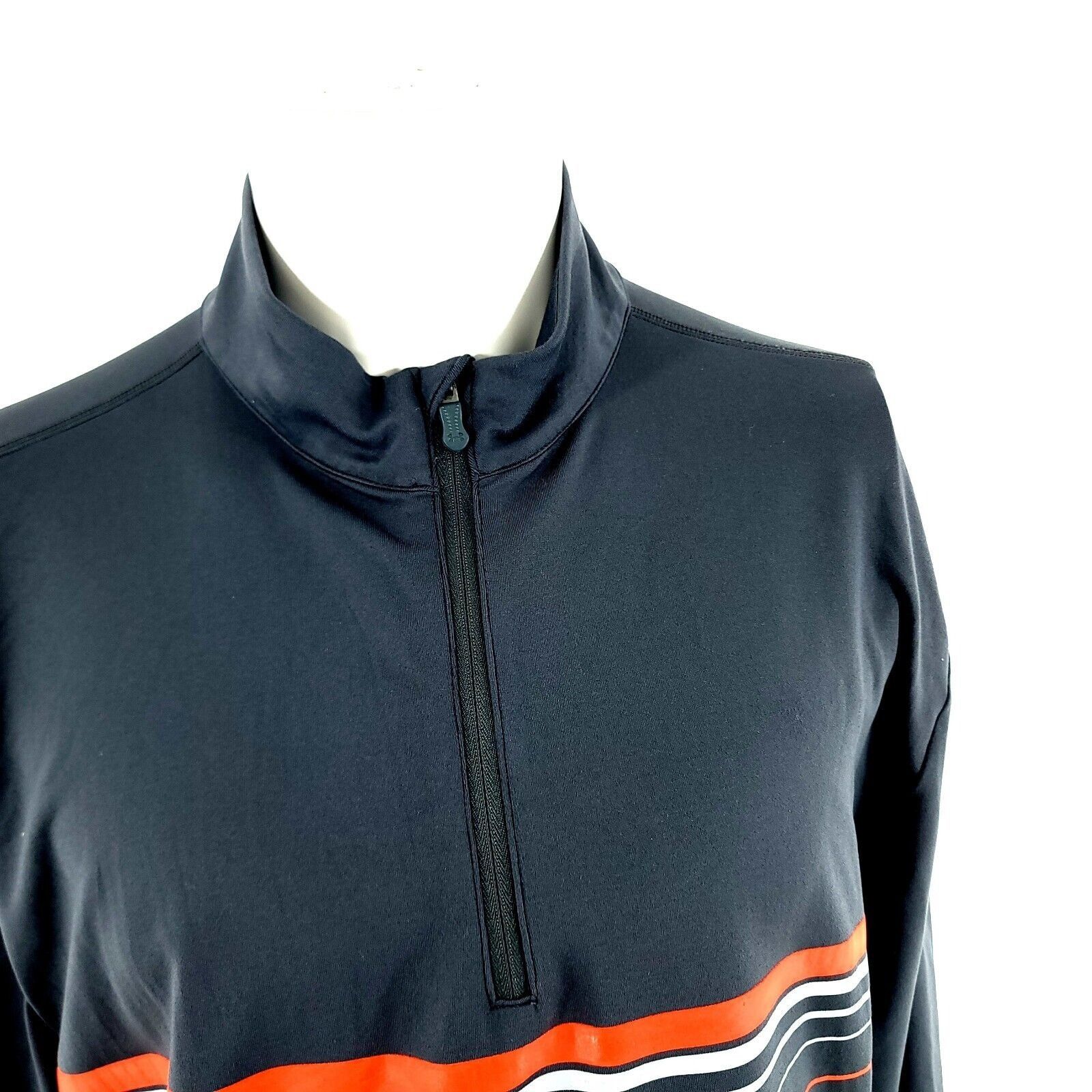 Under Armour Under Armour Coldgear Infared Gray Orange Striped 1/4 Zip Lo Size US L / EU 52-54 / 3 - 2 Thumbnail