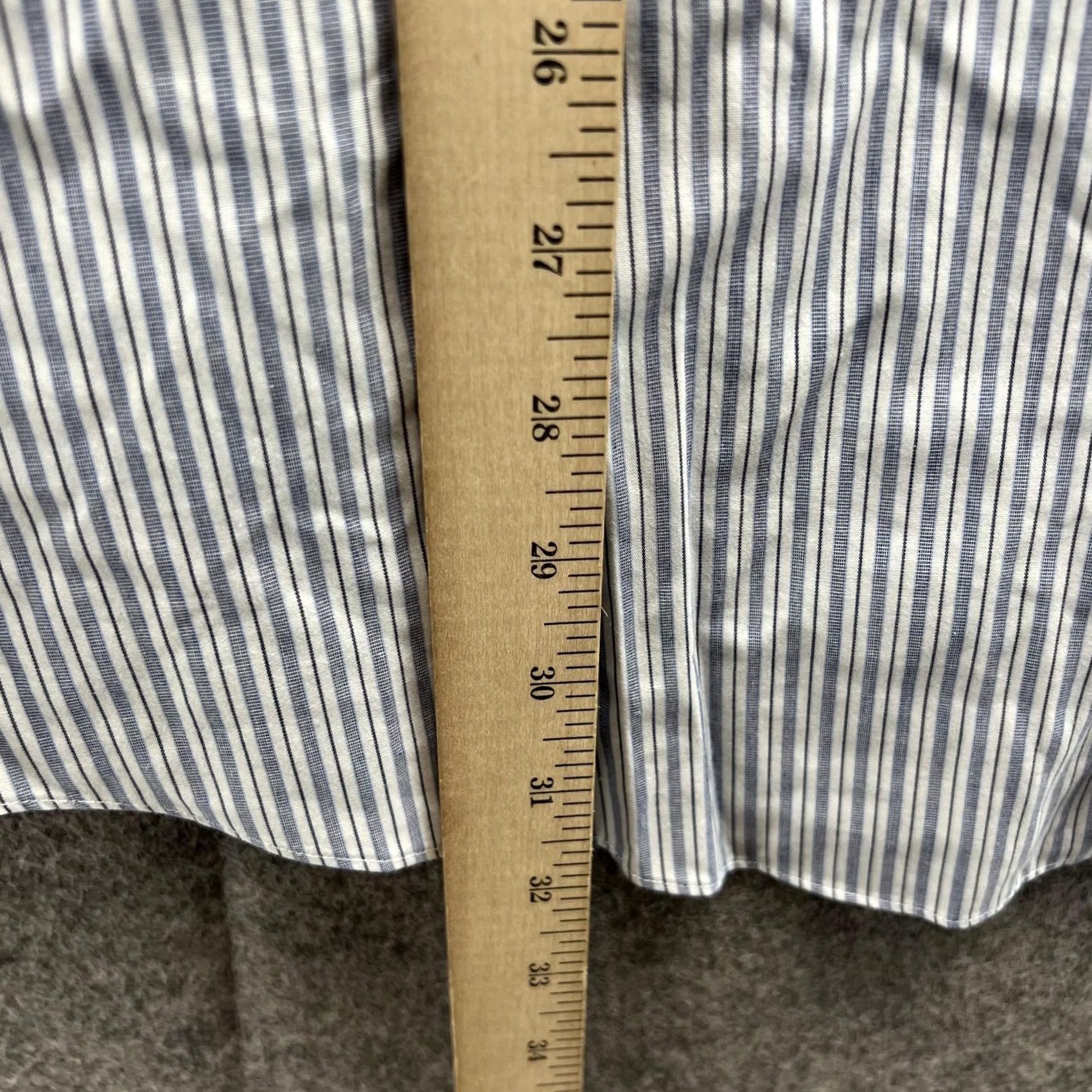 Brooks Brothers Brooks Brothers Shirt Men 17 34 White Blue Striped Button-Down Regent Casual Size US XL / EU 56 / 4 - 6 Thumbnail