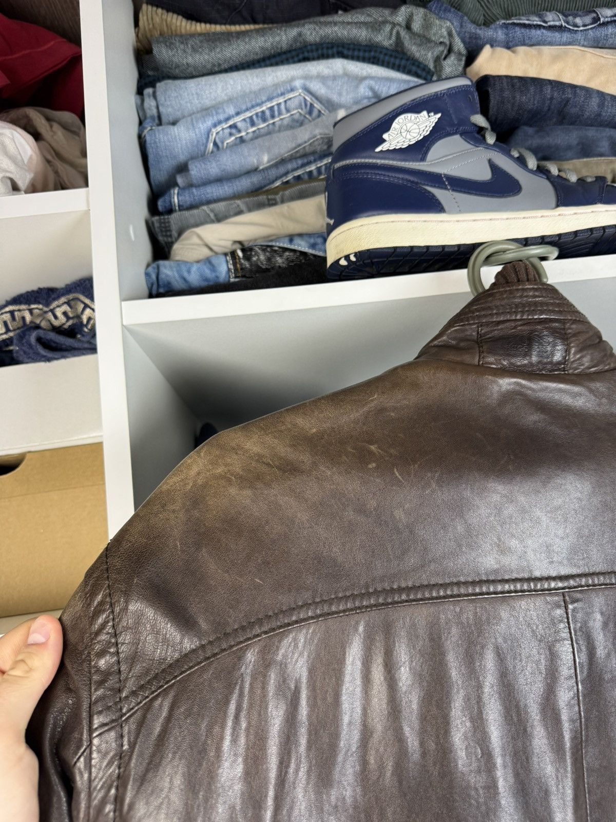 Hugo Boss Hugo Boss Men's Brown Genuine Leather Field Jacket Size US L / EU 52-54 / 3 - 16 Thumbnail