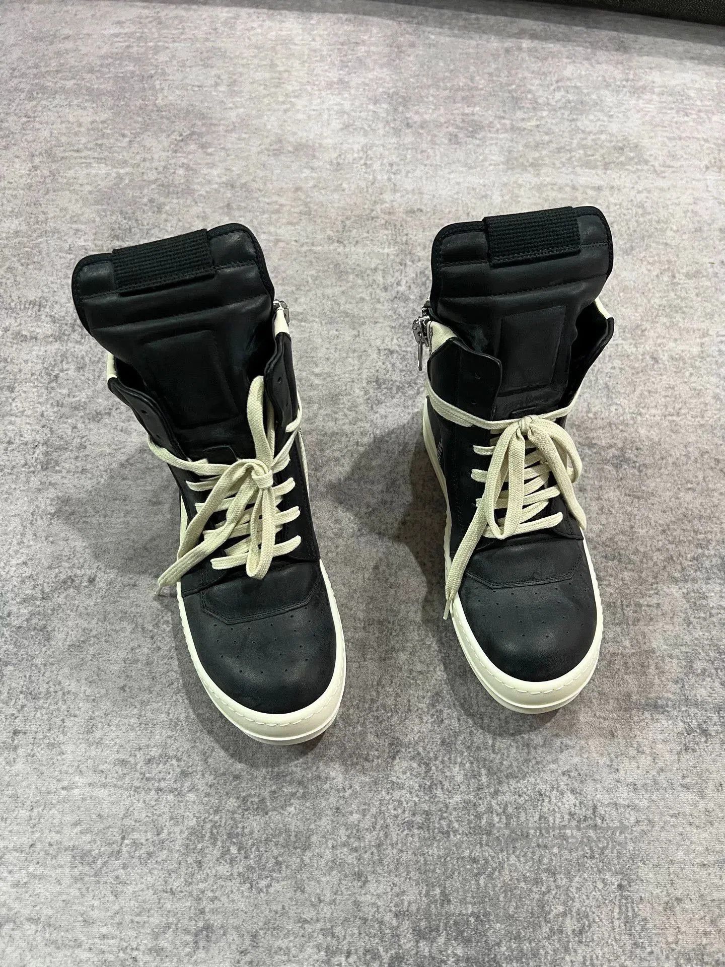 Rick Owens rick owens black and white high. Size US 6.5 / EU 39-40 - 1 Thumbnail