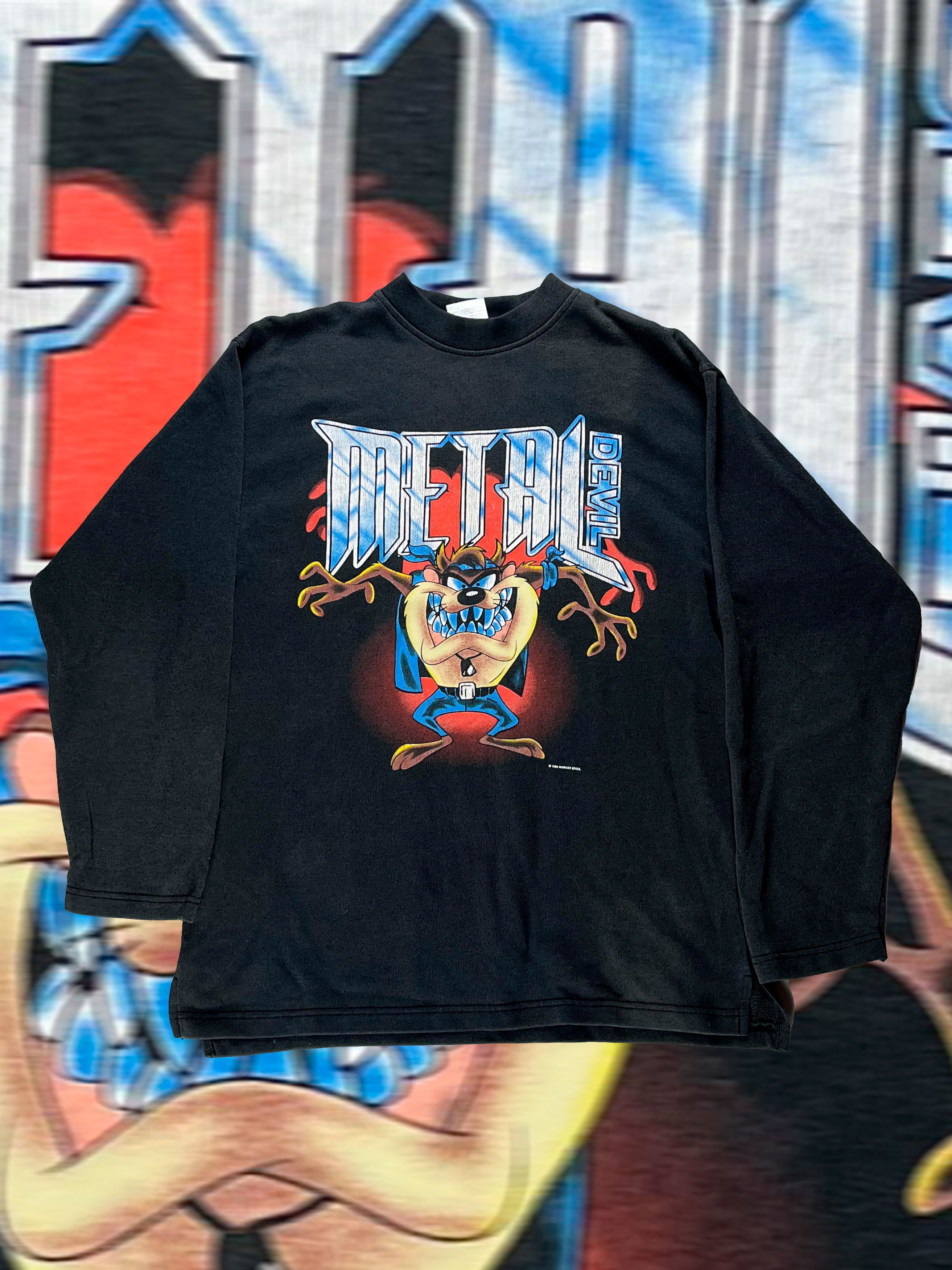 Vintage Rare Vintage Looney Tunes 1996 Metal Devil Size US L / EU 52-54 / 3 - 1 Thumbnail