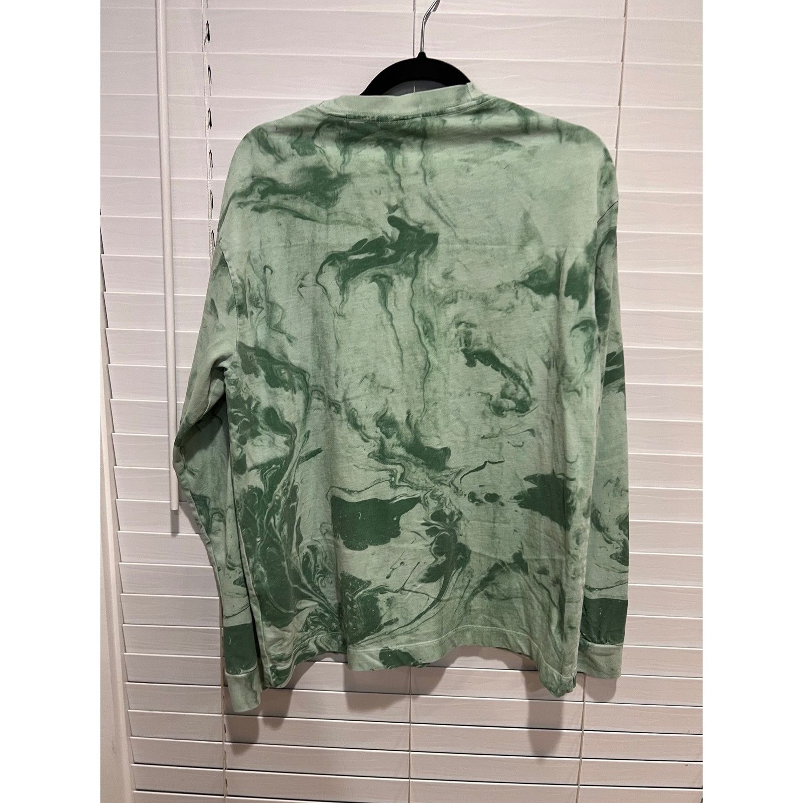 Scotch & Soda Scotch & Soda Men's Green Marble Print Long Sleeve T-Shirt S Size US L / EU 52-54 / 3 - 4 Thumbnail