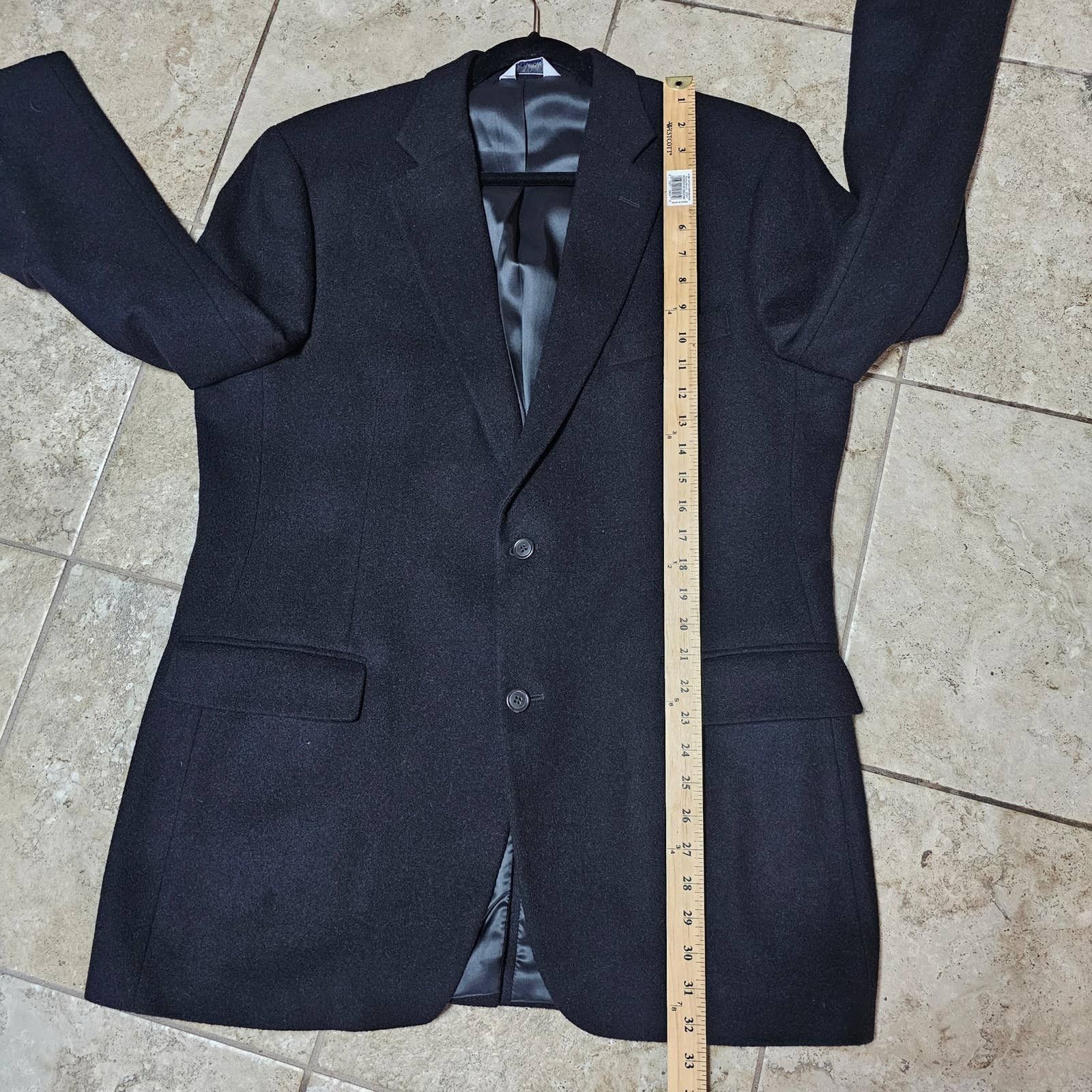 Joseph & Feiss Joseph & Feiss 100% Camelhair Black 2 button blazer 44 Long Size 44L - 9 Thumbnail