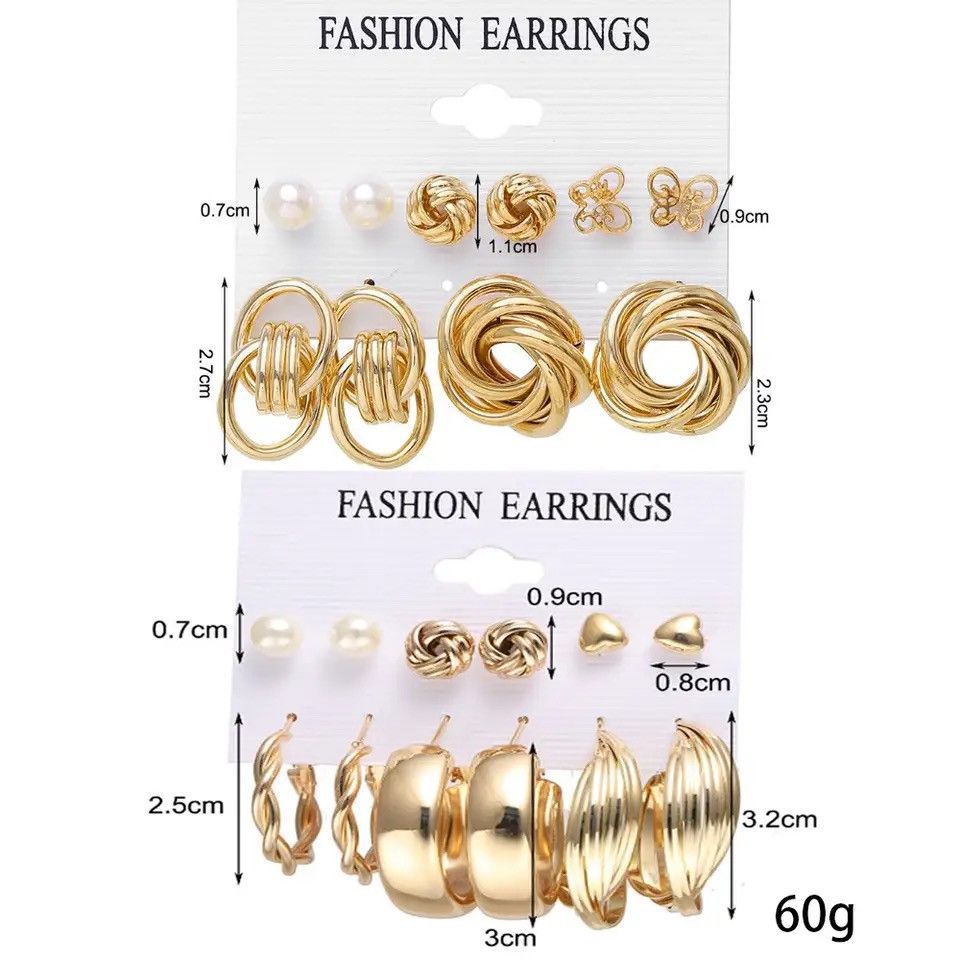 Jewelry 11 Pairs A Set Fashion Zinc Alloy Faux Pearl Size ONE SIZE - 3 Thumbnail