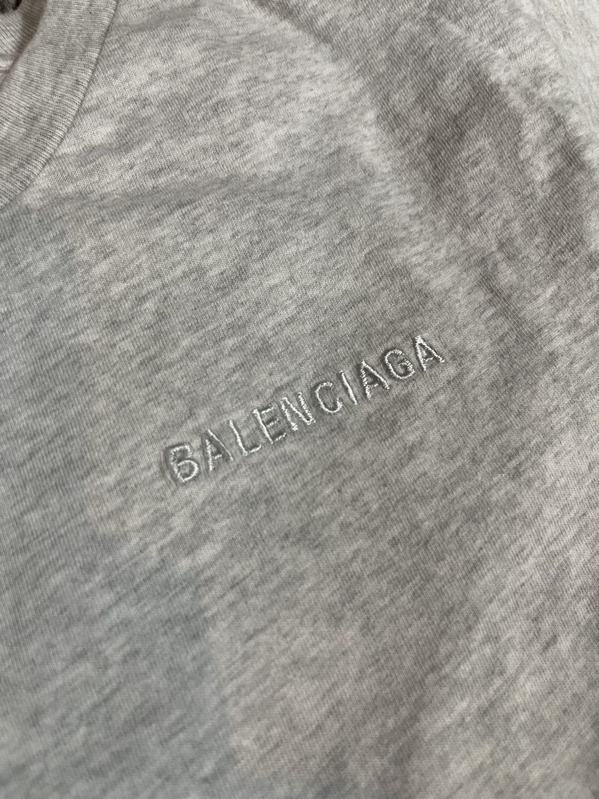 Balenciaga Balenciaga Embroidered Vintage Jersey T-Shirt Pale Heather Size M / US 6-8 / IT 42-44 - 13 Thumbnail