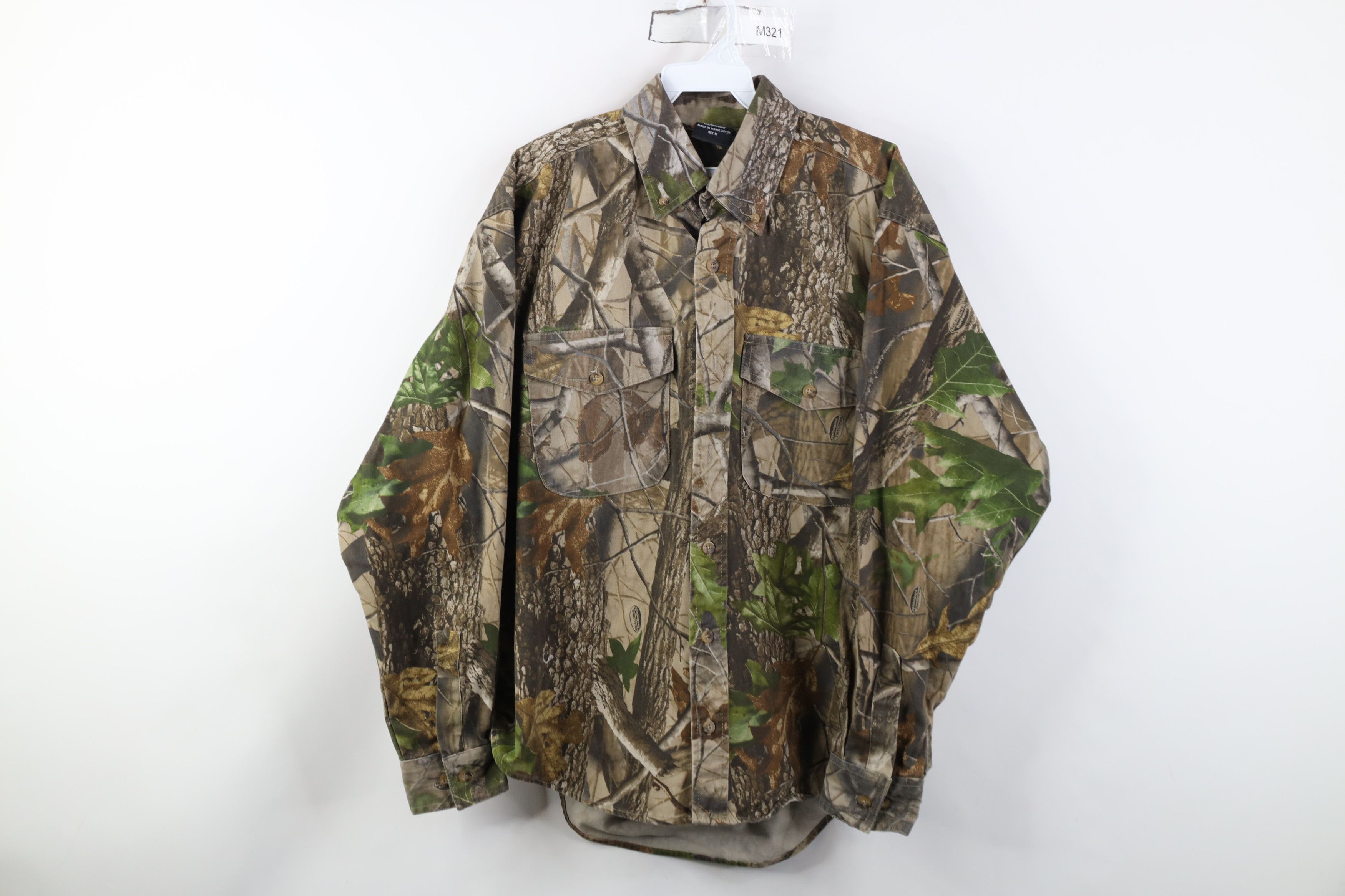 Vintage Vintage 90s Streetwear Chamois Cloth Camouflage Button Shirt Size US M / EU 48-50 / 2 - 1 Thumbnail