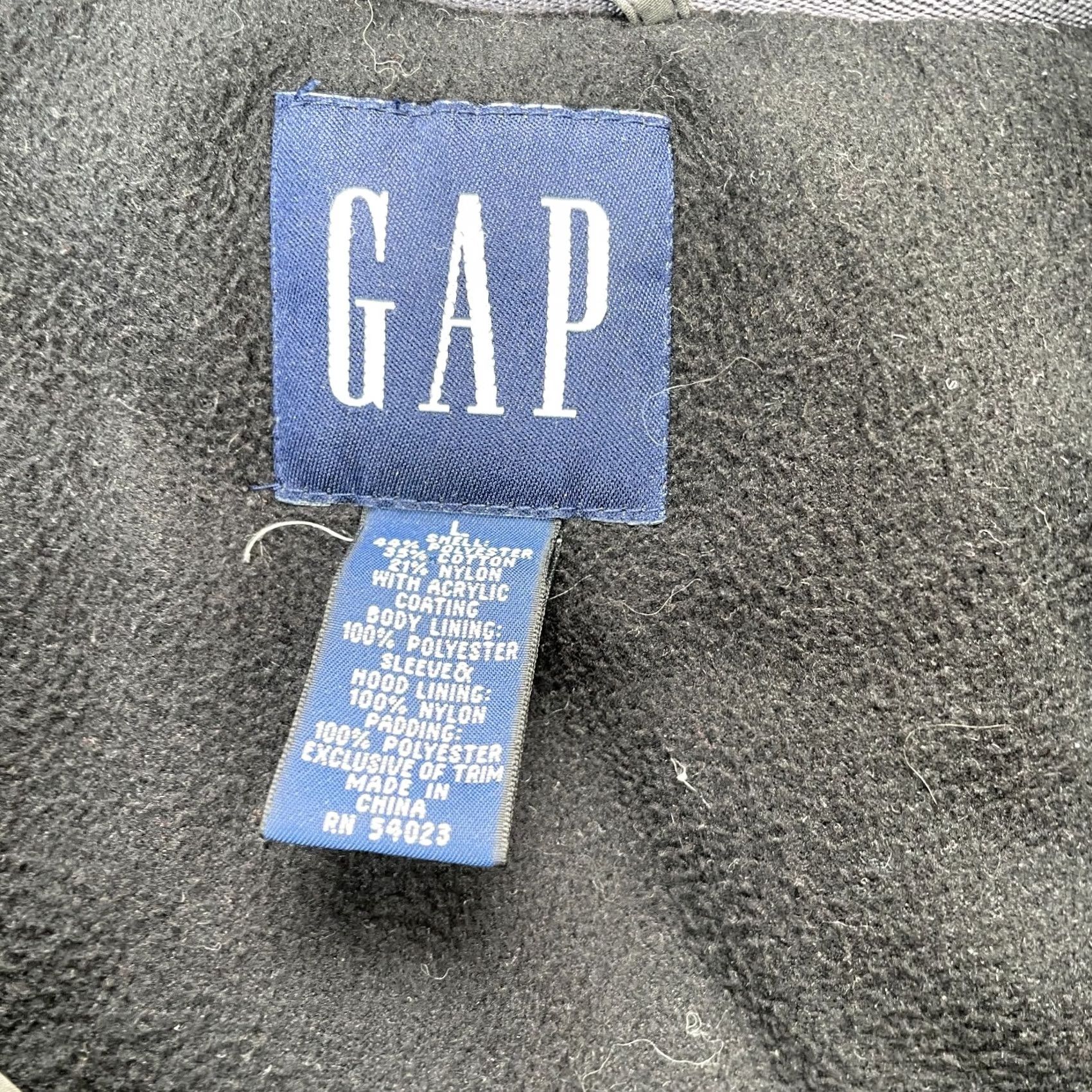 Gap VINTAGE Gap Jacket Mens L Gray Parka Cotton Insulated Lined Full Zip Size US L / EU 52-54 / 3 - 3 Thumbnail