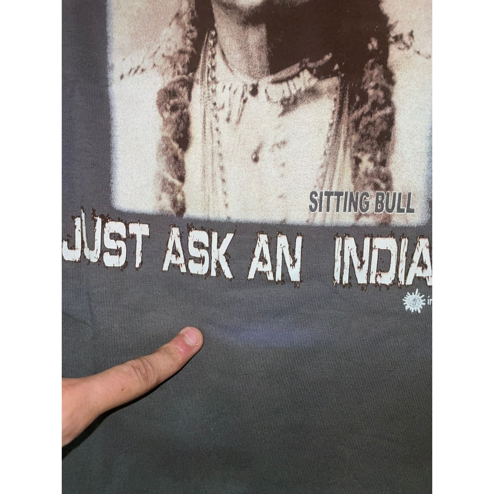 Gildan Y2K Sitting Bull Chief Joseph Ask An Indian Joke Shirt Small Size US S / EU 44-46 / 1 - 5 Thumbnail