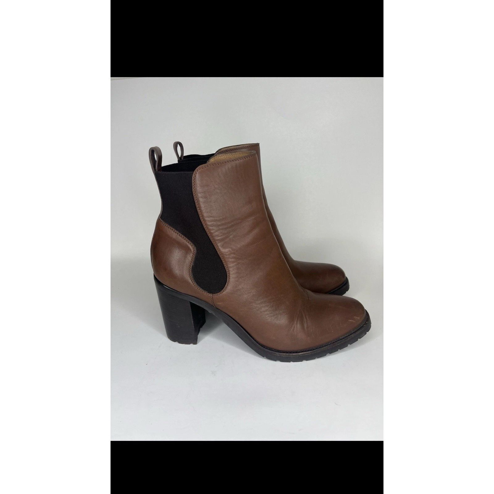 Sartore Sartore Paris Brown Leather Ankle Chelsea Vibram Heel Bootie Size US 7.5 / IT 37.5 - 9 Thumbnail