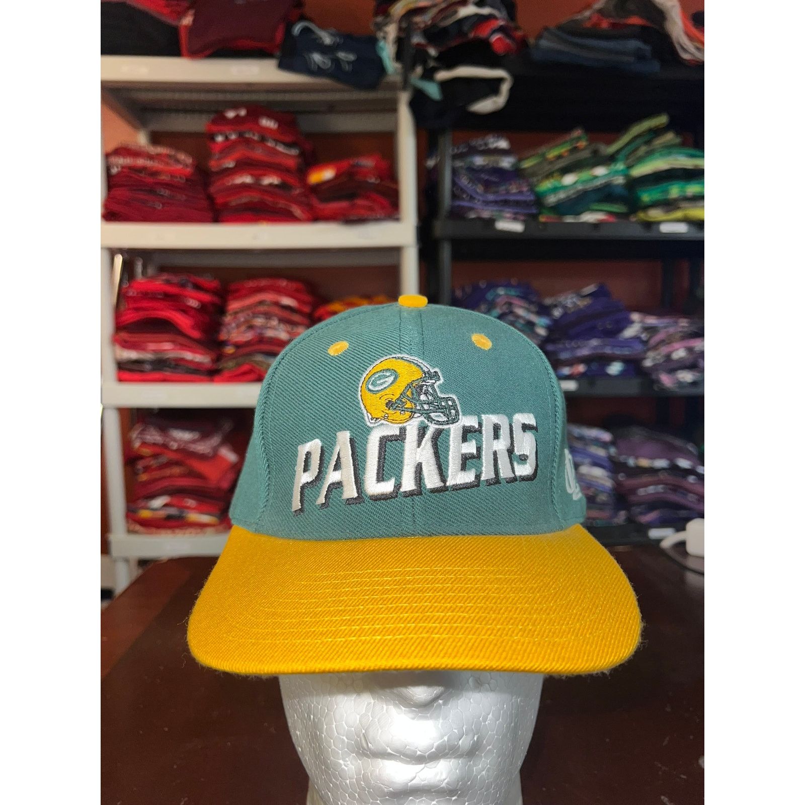 Logo Athletic Vintage Green Bay Packers Snapback Logo 7 Cap Hat NFL VTG Size ONE SIZE - 1 Thumbnail