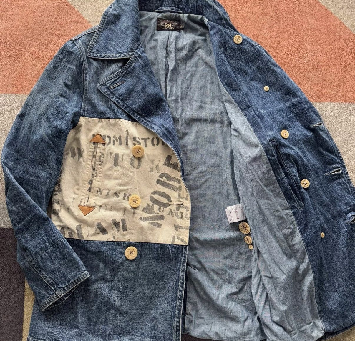 RRL Ralph Lauren RRL Ralph Lauren Double RL Denim Canvas 740 Navy Peacoat K22 Size US S / EU 44-46 / 1 - 2 Thumbnail