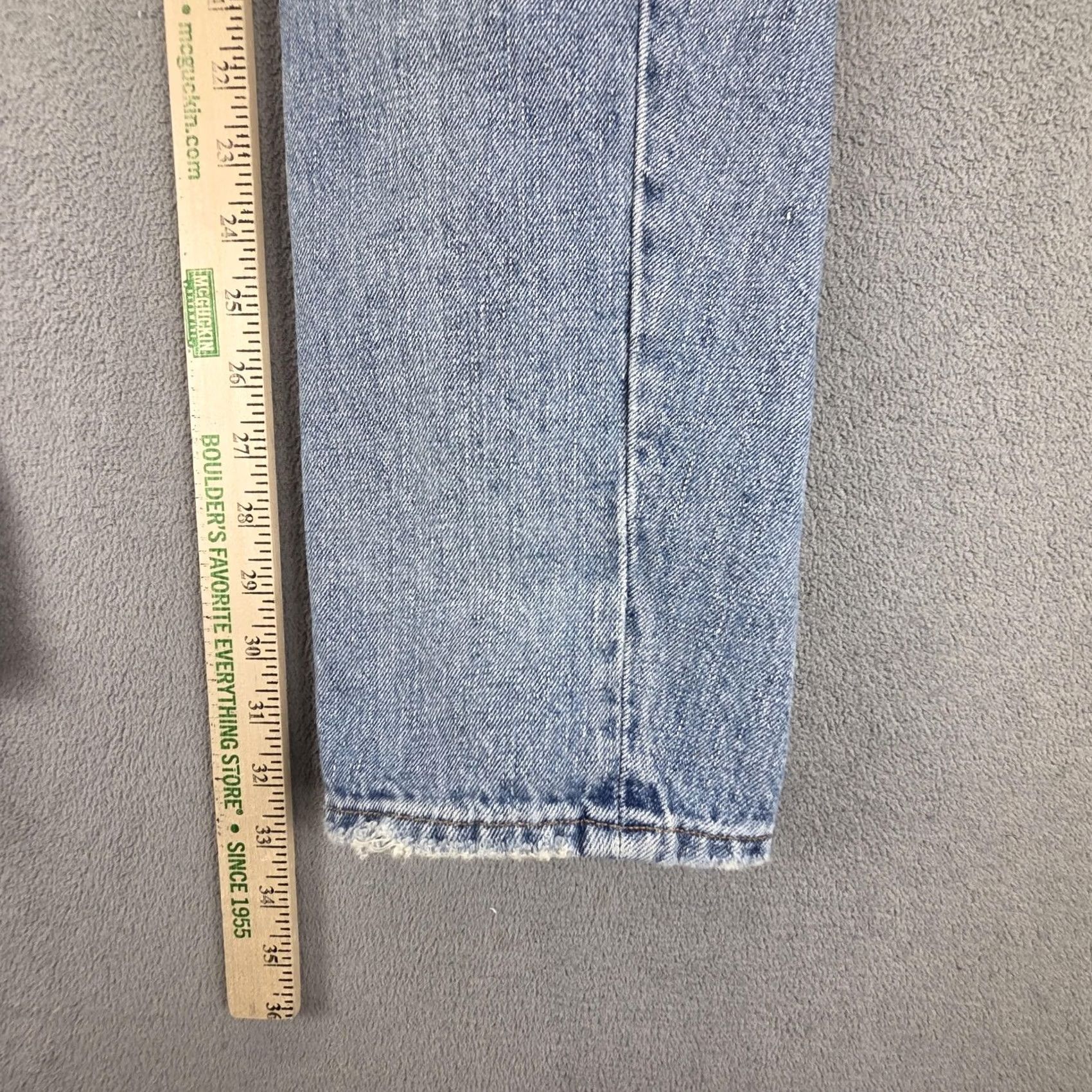 Levi's VINTAGE Levis Engineered Jeans Womens Blue Twisted Straight Leg Hole Fits 30x32 Size 30" / US 8 / IT 44 - 4 Thumbnail