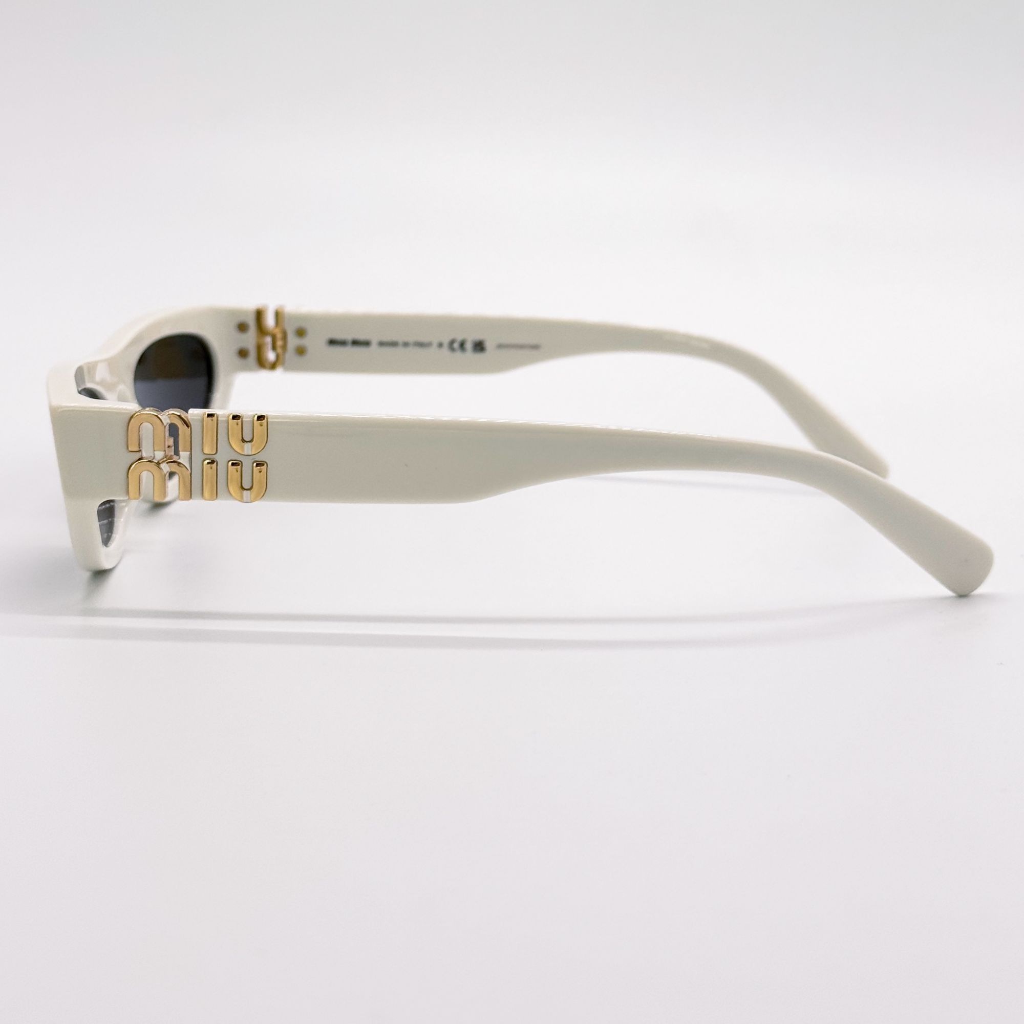 Miu Miu NEW MIU MIU SUNGLASSES MU07ZS 1425S0 WHITE MU 07ZS Size ONE SIZE - 7 Thumbnail