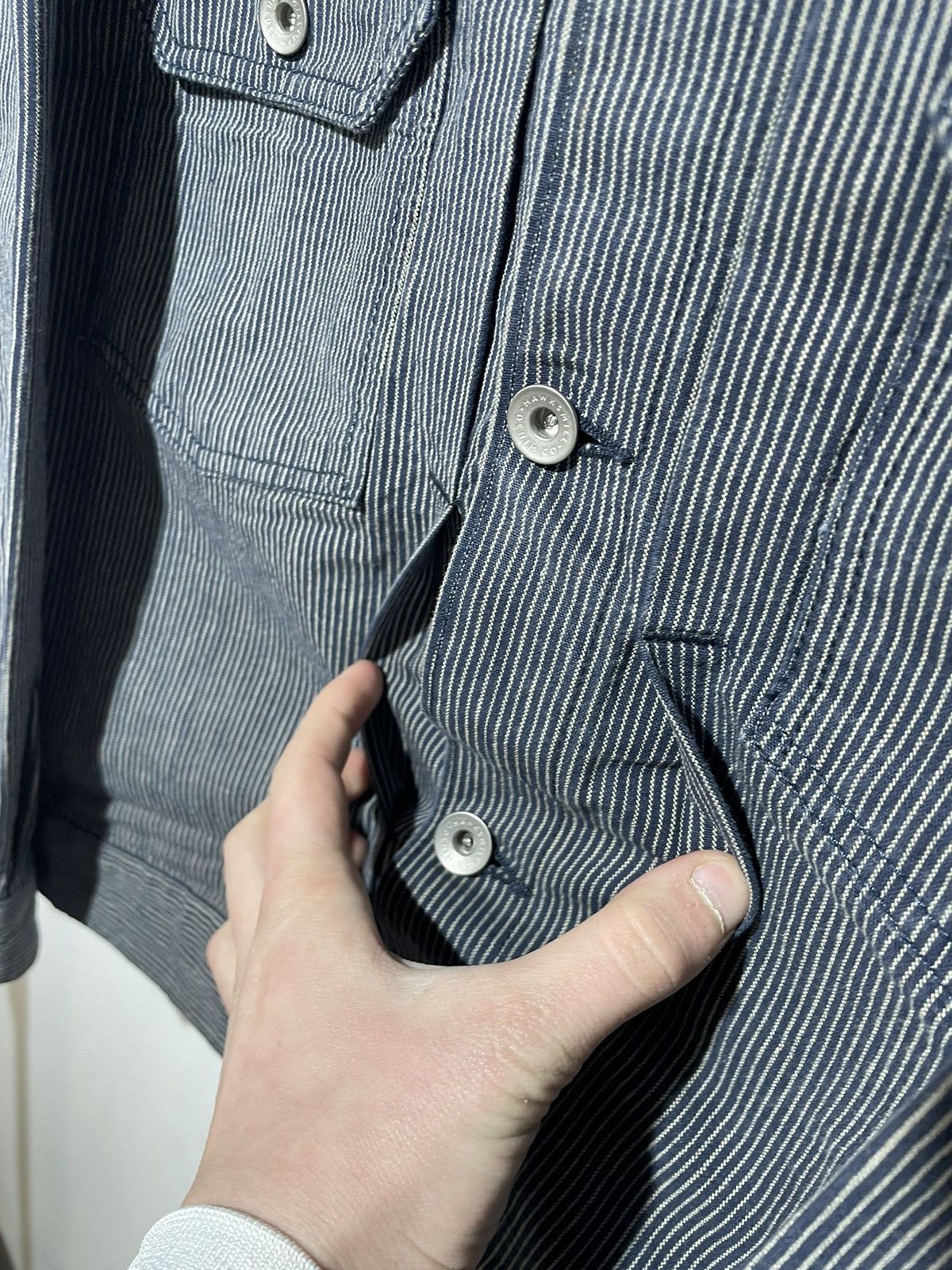 Hawksmill & YMC MK2 Japanese Selvedge Stripe Jacket Denim